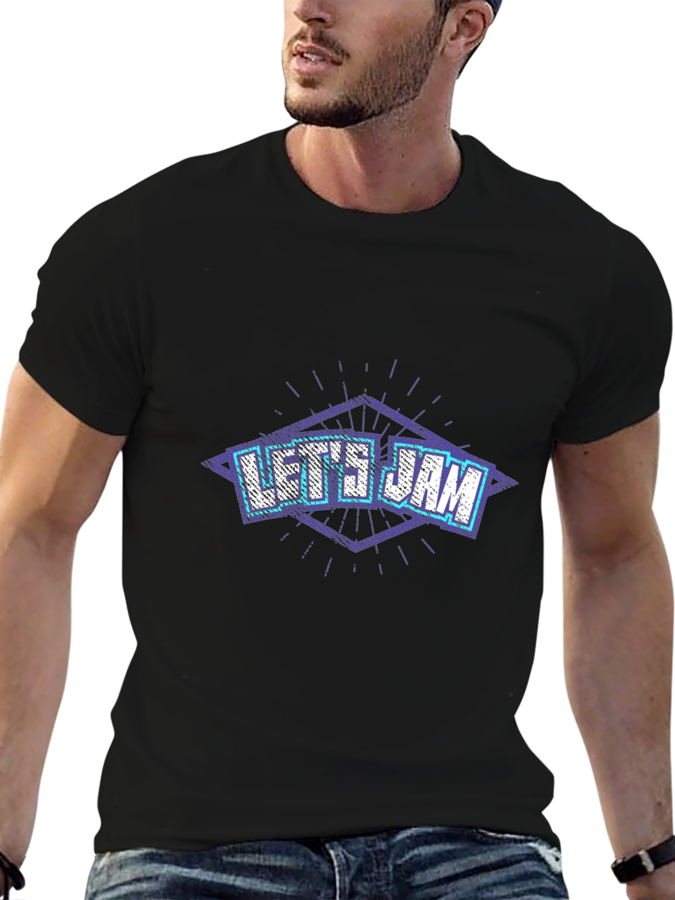 Lets Jam Graphic Tee - Black