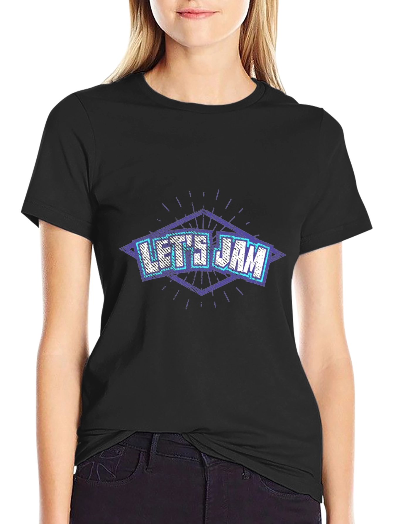 Lets Jam Graphic Tee - Black