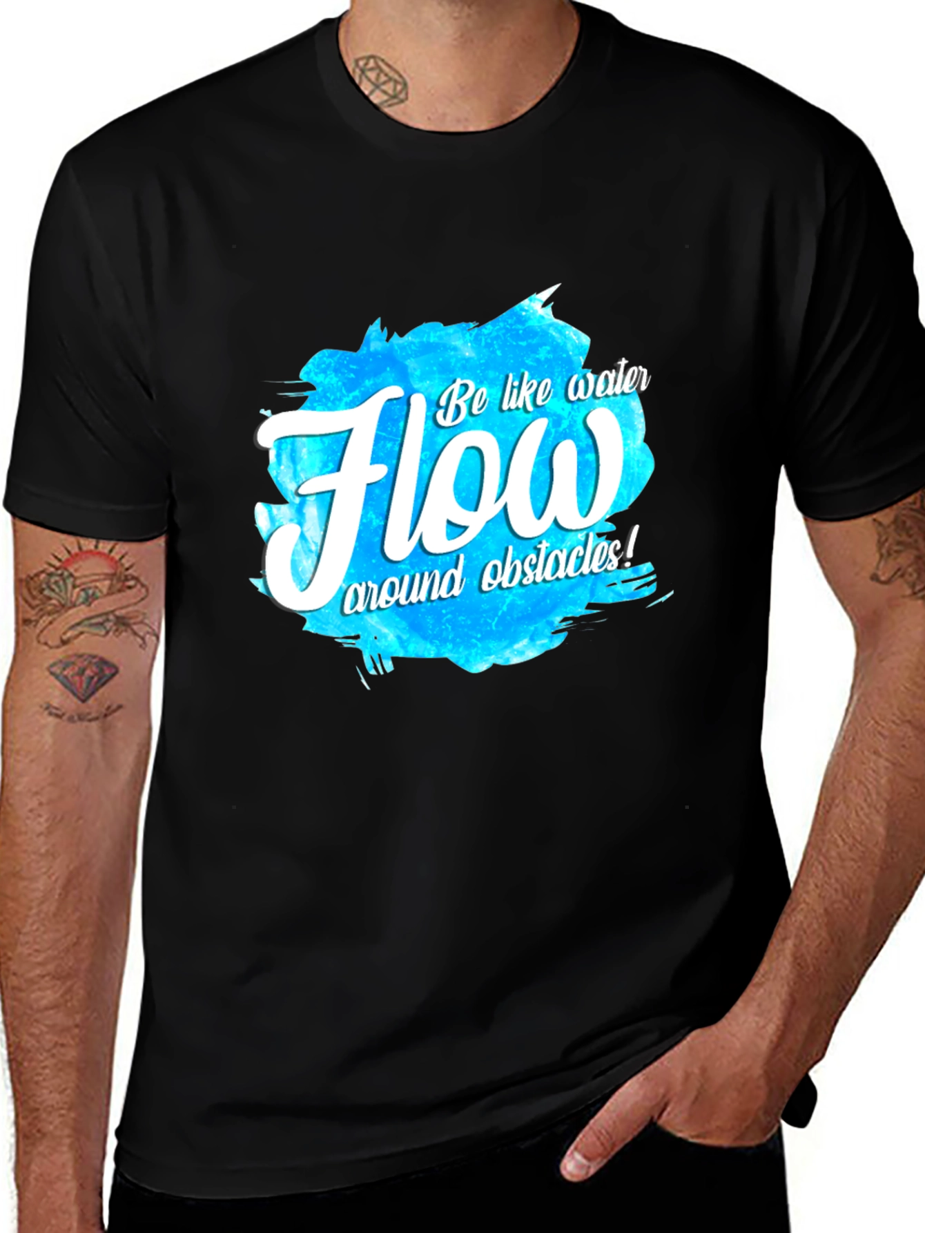 Flow Like Water T-Shirt - Inspirational Graphic Tee