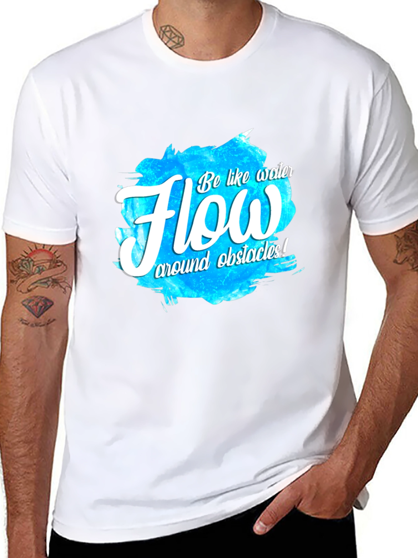 Flow Like Water T-Shirt - Inspirational Graphic Tee
