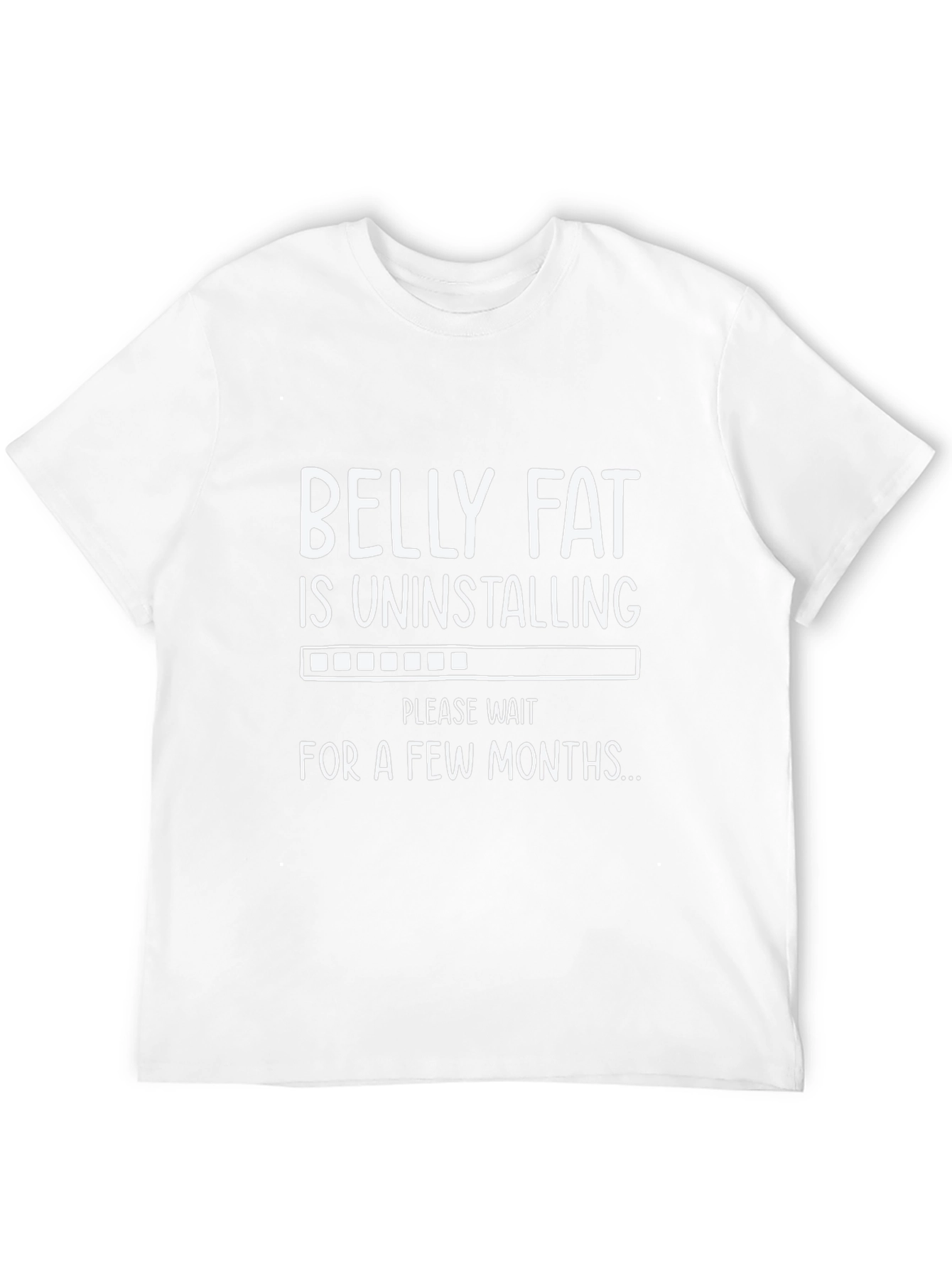 Funny Belly Fat Uninstalling Mens Graphic Tee