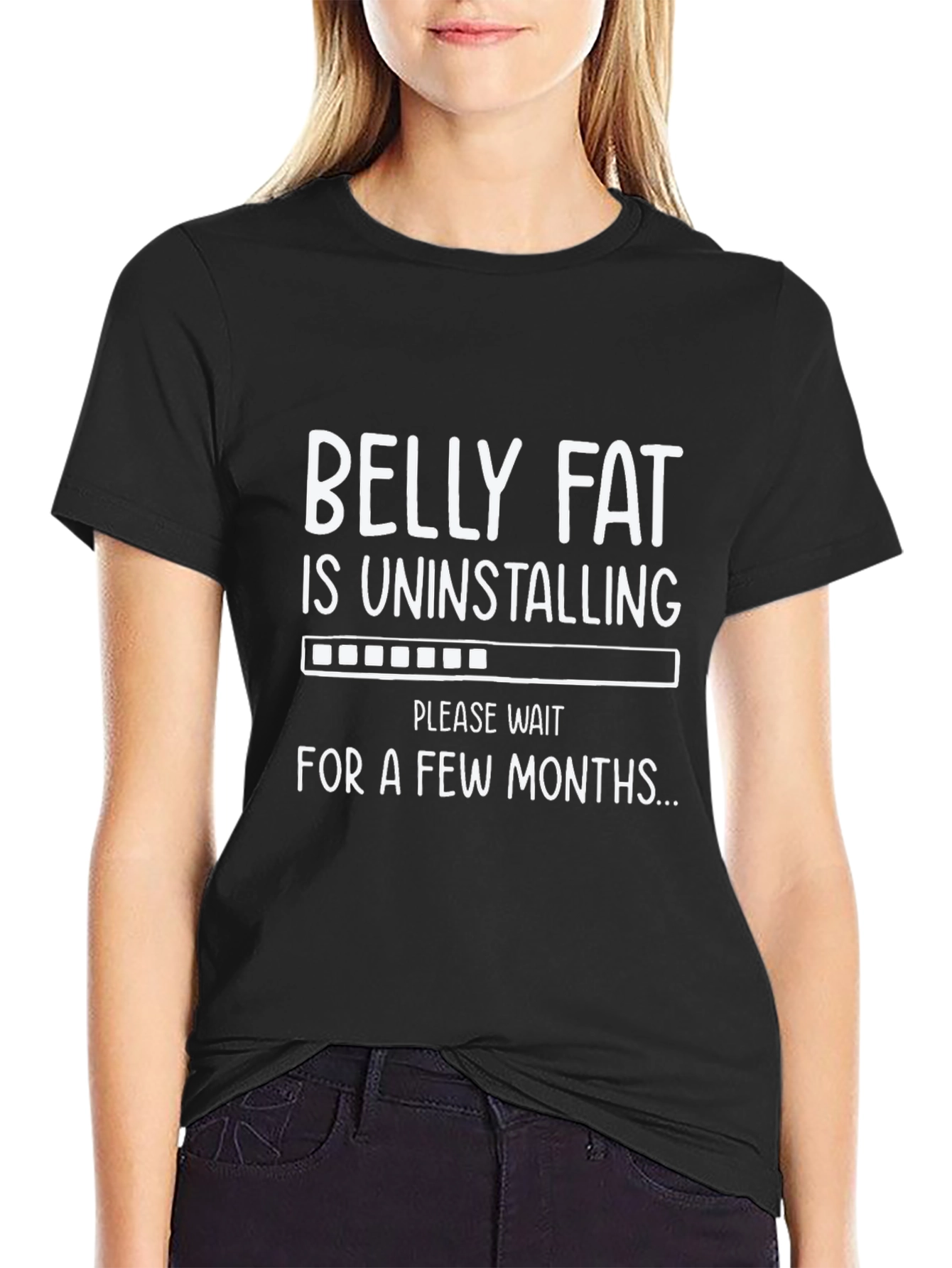 Funny Belly Fat Uninstalling Mens Graphic Tee