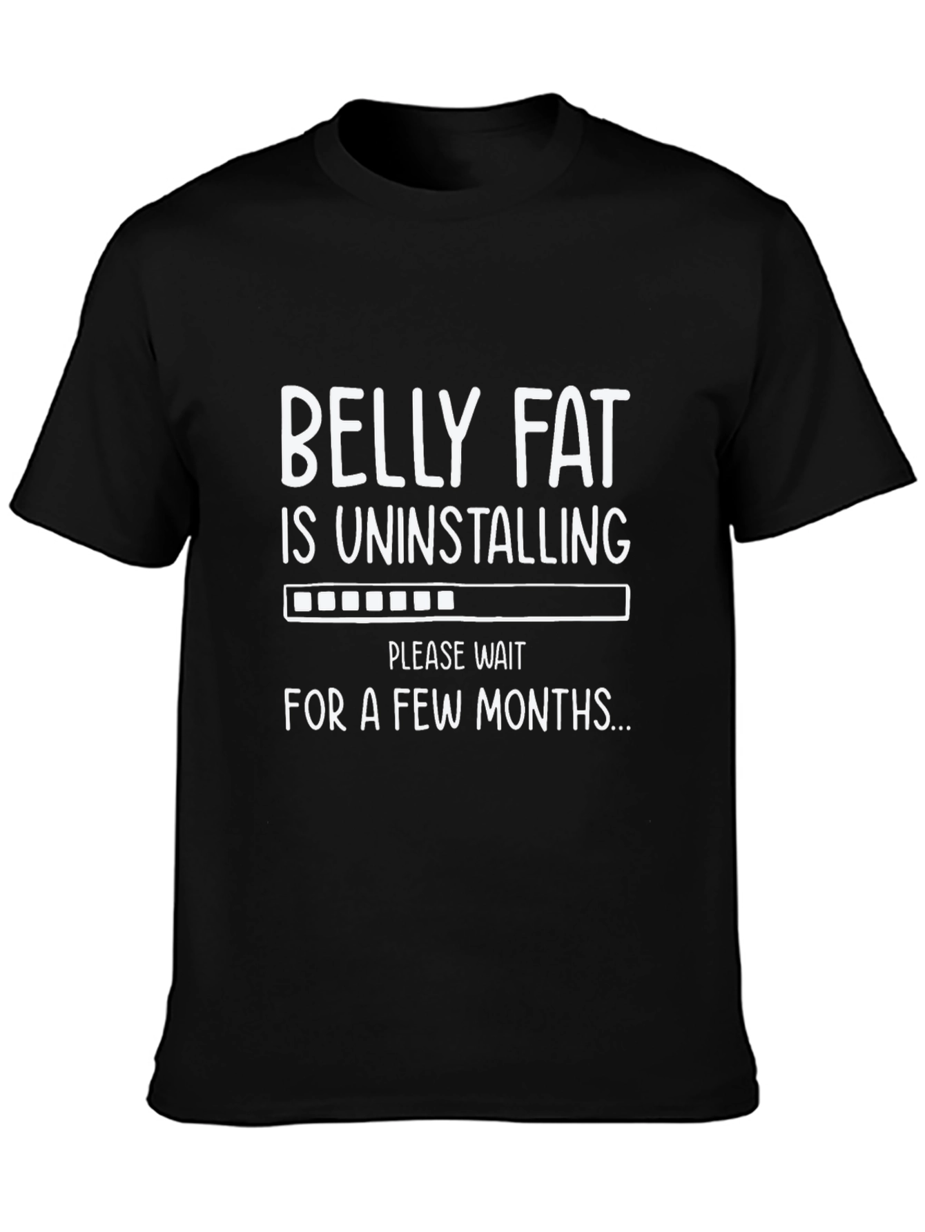 Funny Belly Fat Uninstalling Mens Graphic Tee