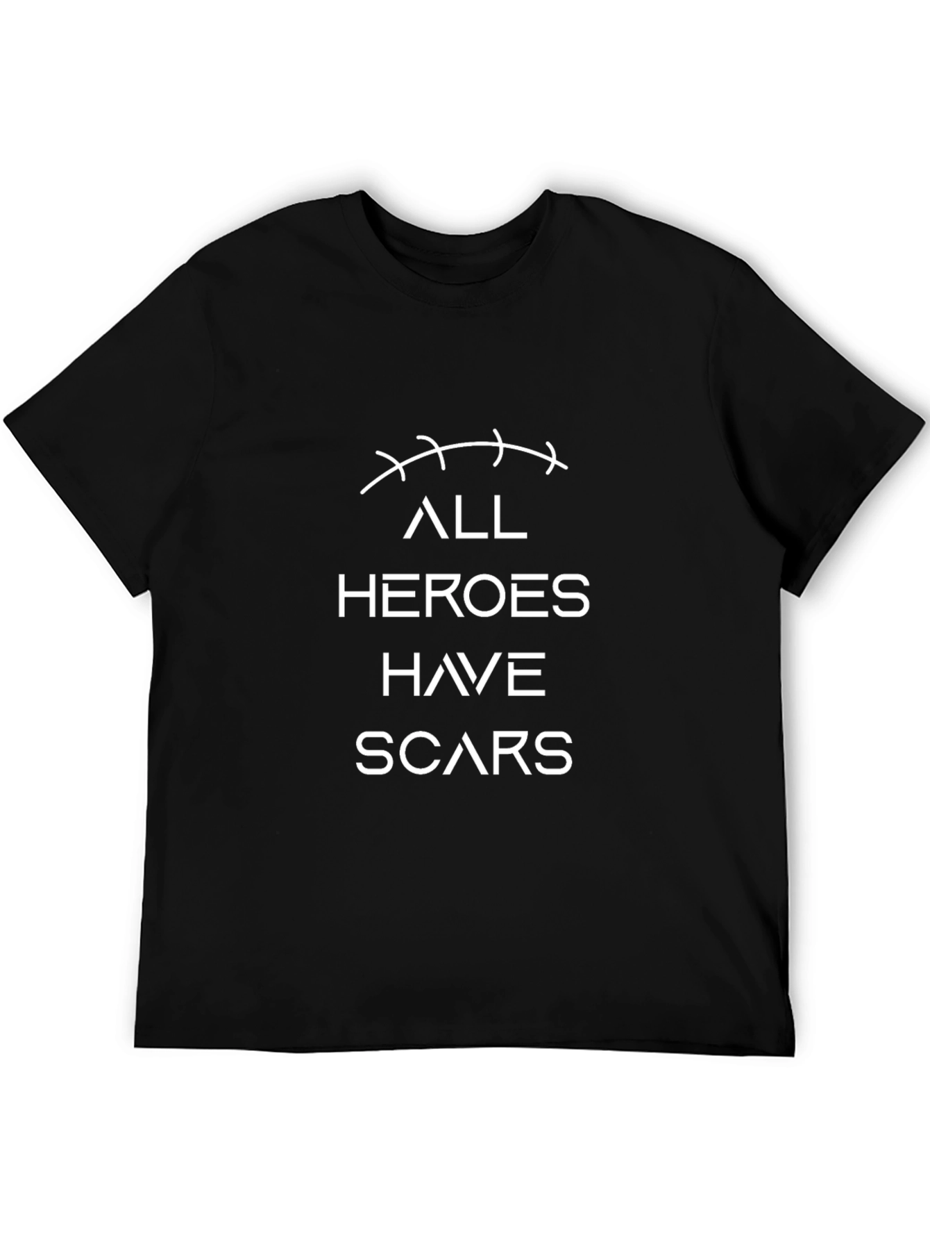All Heroes Have Scars Black Graphic Tee
