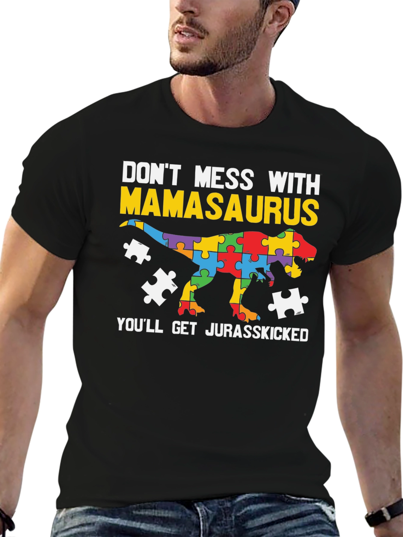 Mamasaurus Autism Awareness T-Shirt