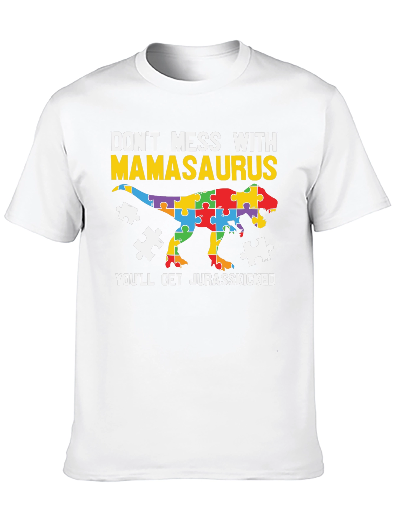 Mamasaurus Autism Awareness T-Shirt