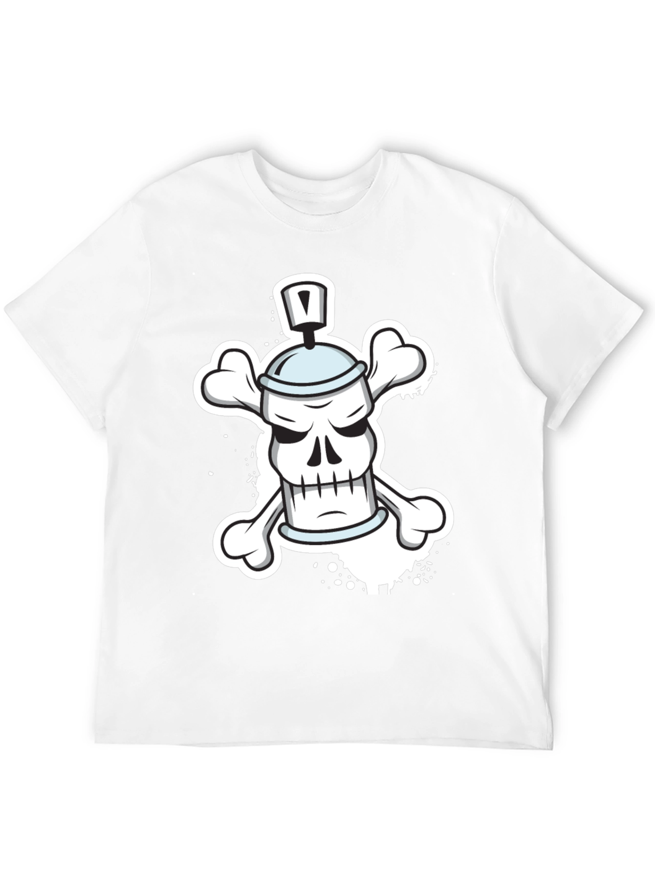 Spray Paint Skull Bones T-Shirt - Edgy Streetwear