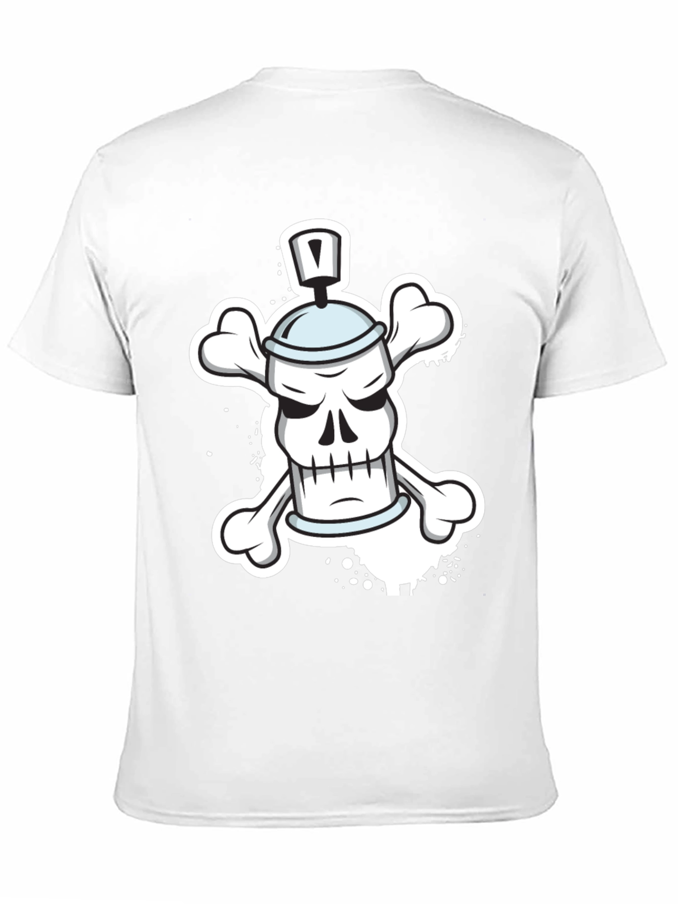 Spray Paint Skull Bones T-Shirt - Edgy Streetwear