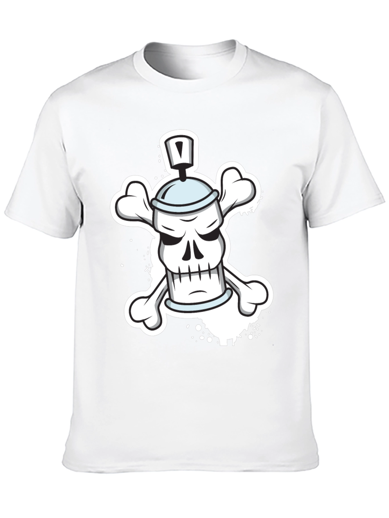 Spray Paint Skull Bones T-Shirt - Edgy Streetwear