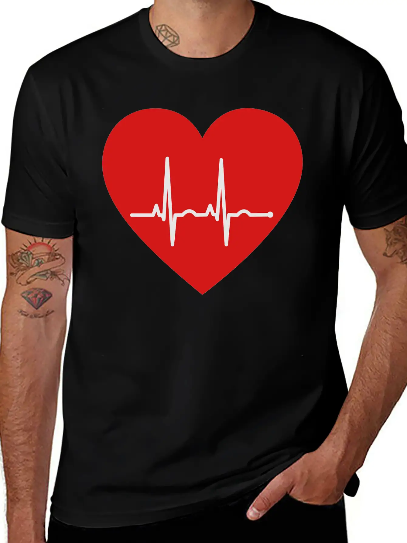 EKG Heart Unisex Casual T-Shirt – Clean Design For Daily Comfort
