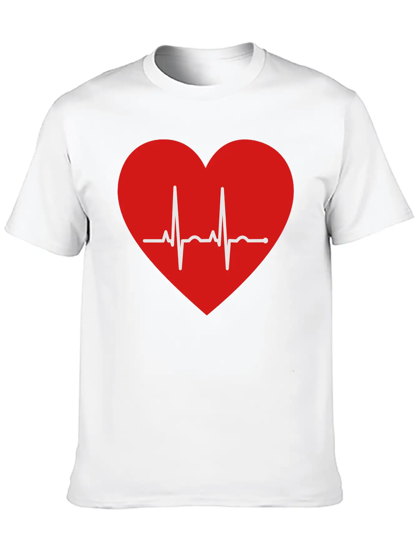 EKG Heart Unisex Casual T-Shirt – Clean Design For Daily Comfort