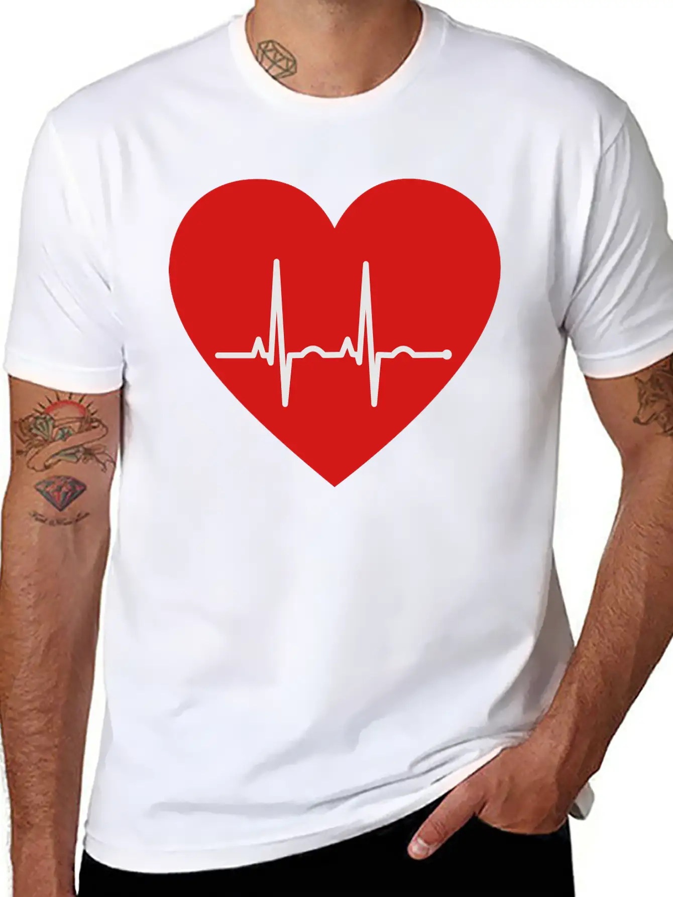 EKG Heart Unisex Casual T-Shirt – Clean Design For Daily Comfort