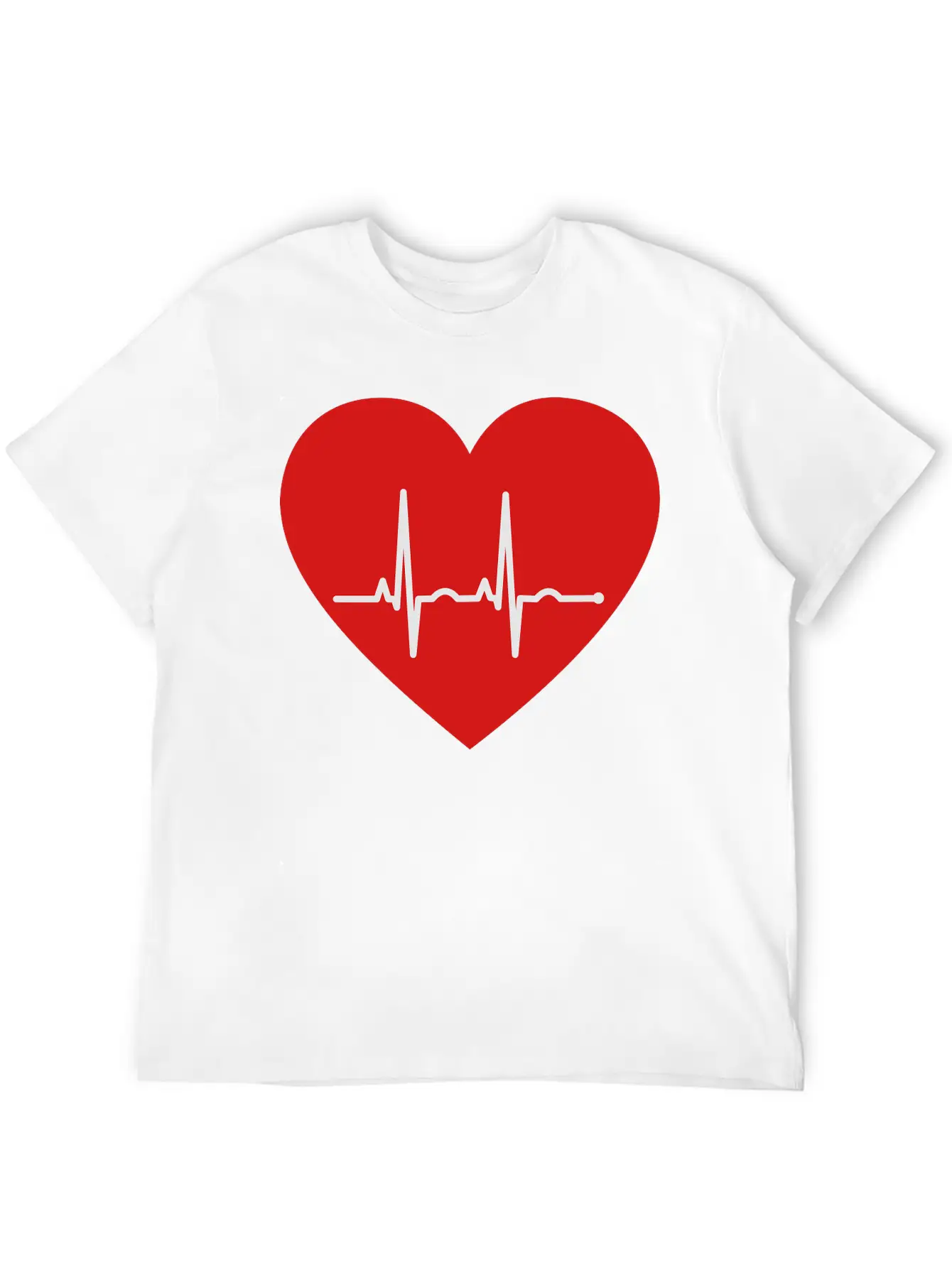EKG Heart Unisex Casual T-Shirt – Clean Design For Daily Comfort