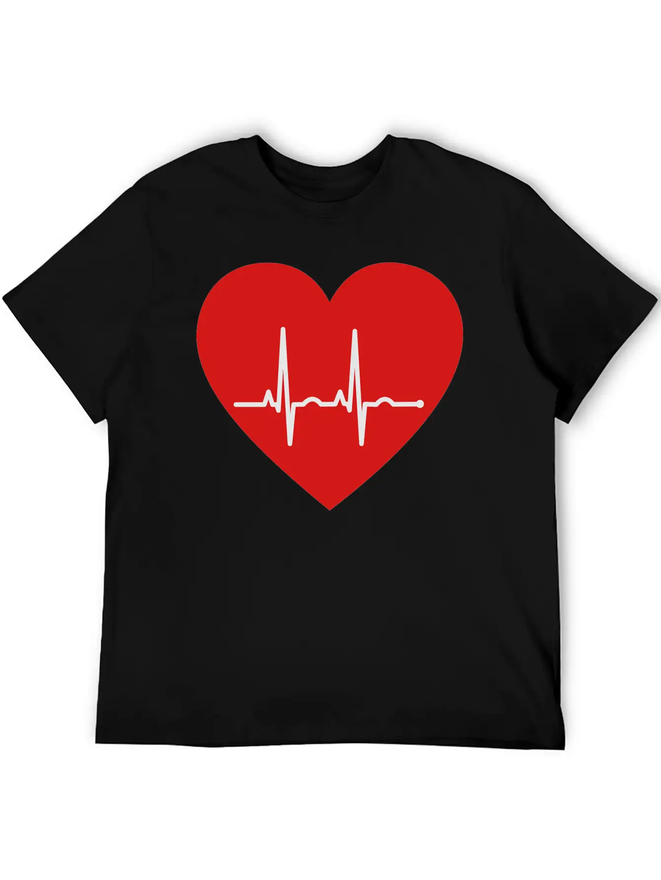 EKG Heart Unisex Casual T-Shirt – Clean Design For Daily Comfort