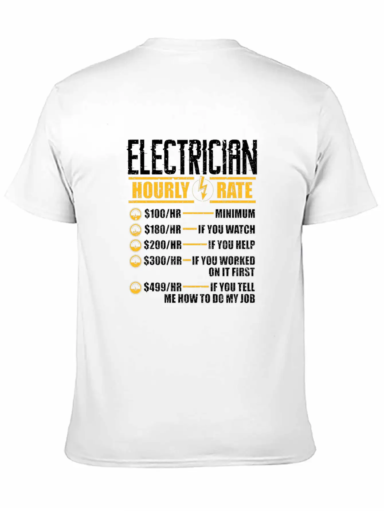 Electrician Hourly Rate Unisex Casual T-Shirt – Clean Design For Daily Comfort