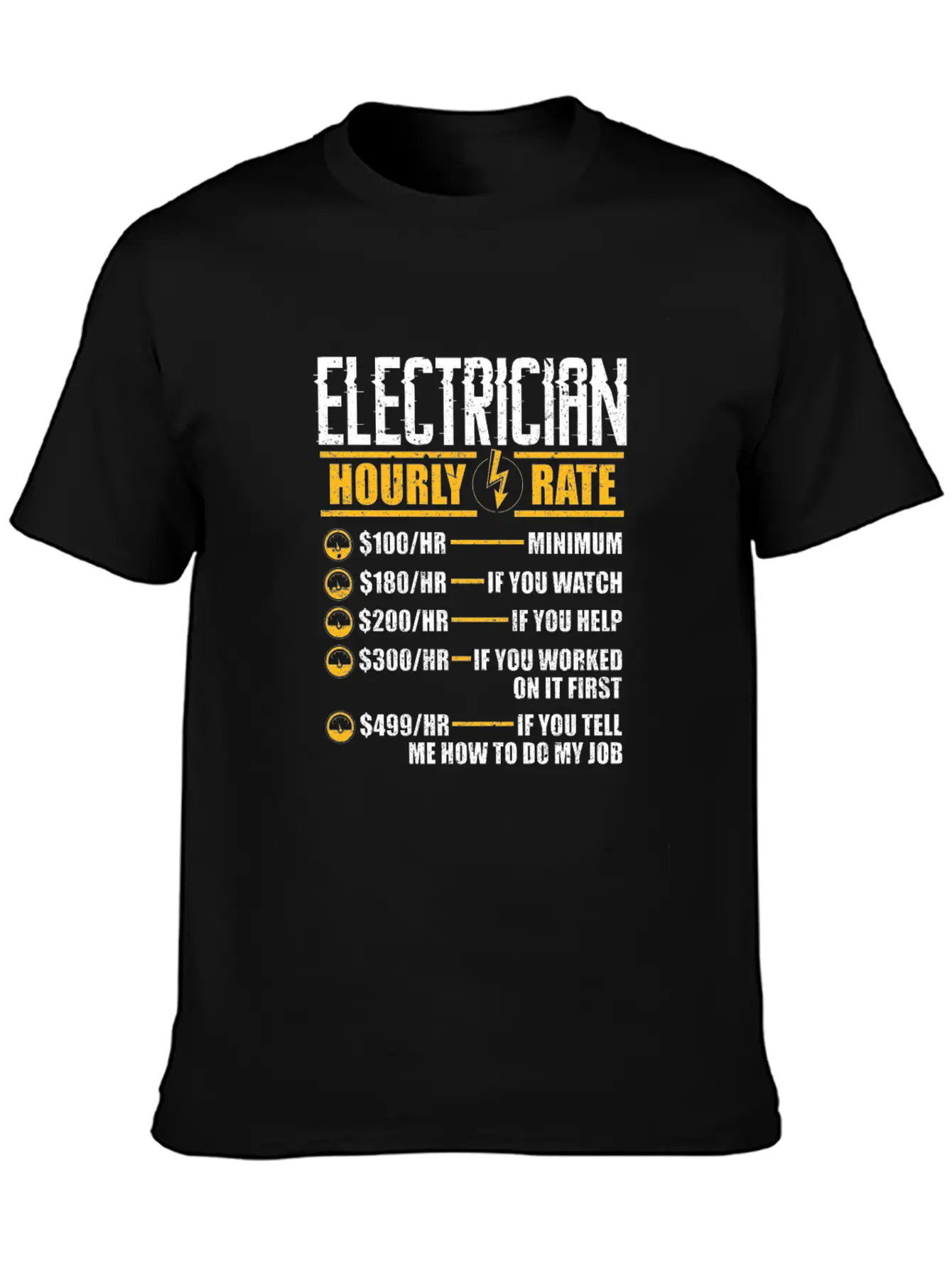 Electrician Hourly Rate Unisex Casual T-Shirt – Clean Design For Daily Comfort