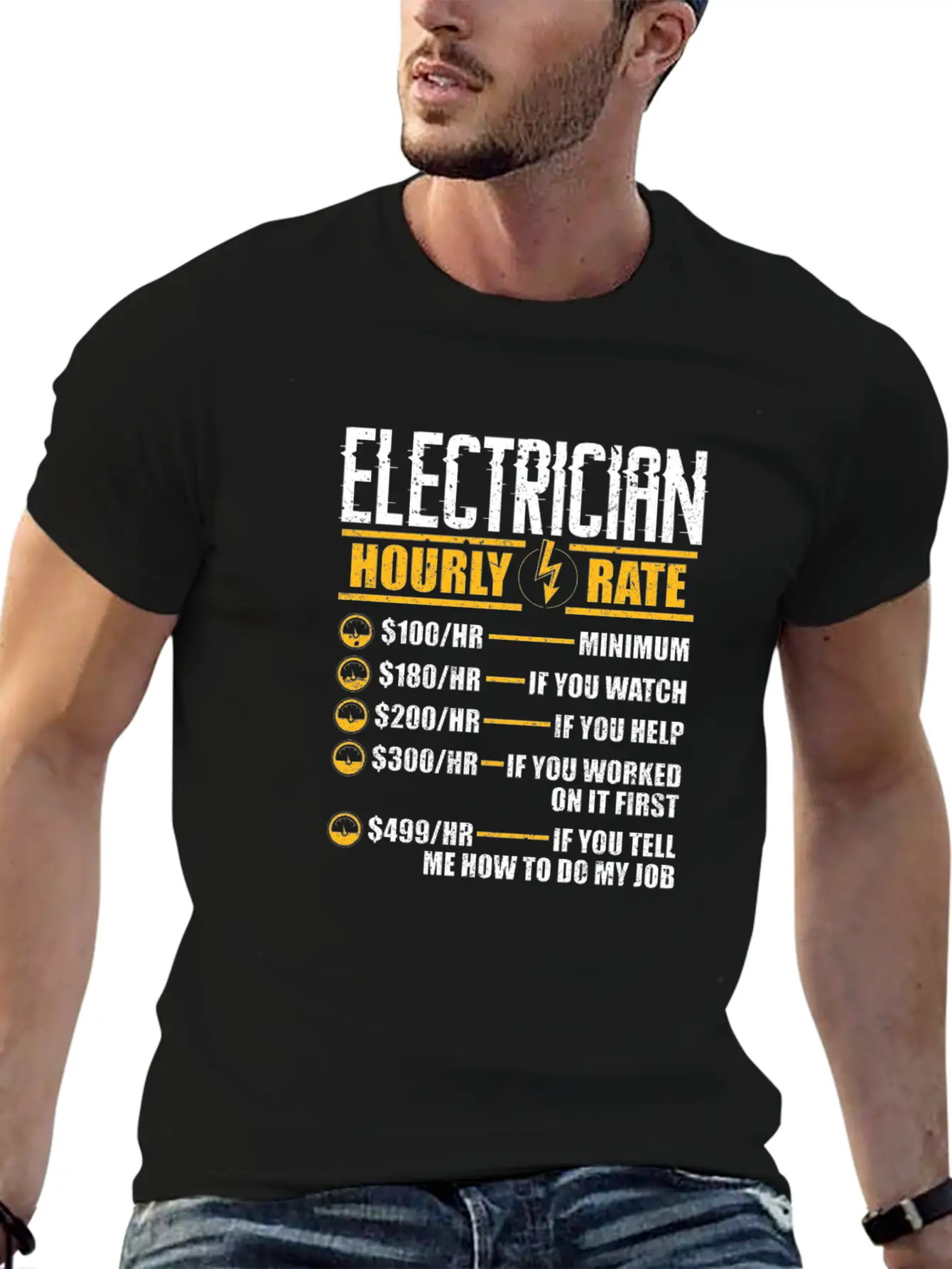 Electrician Hourly Rate Unisex Casual T-Shirt – Clean Design For Daily Comfort