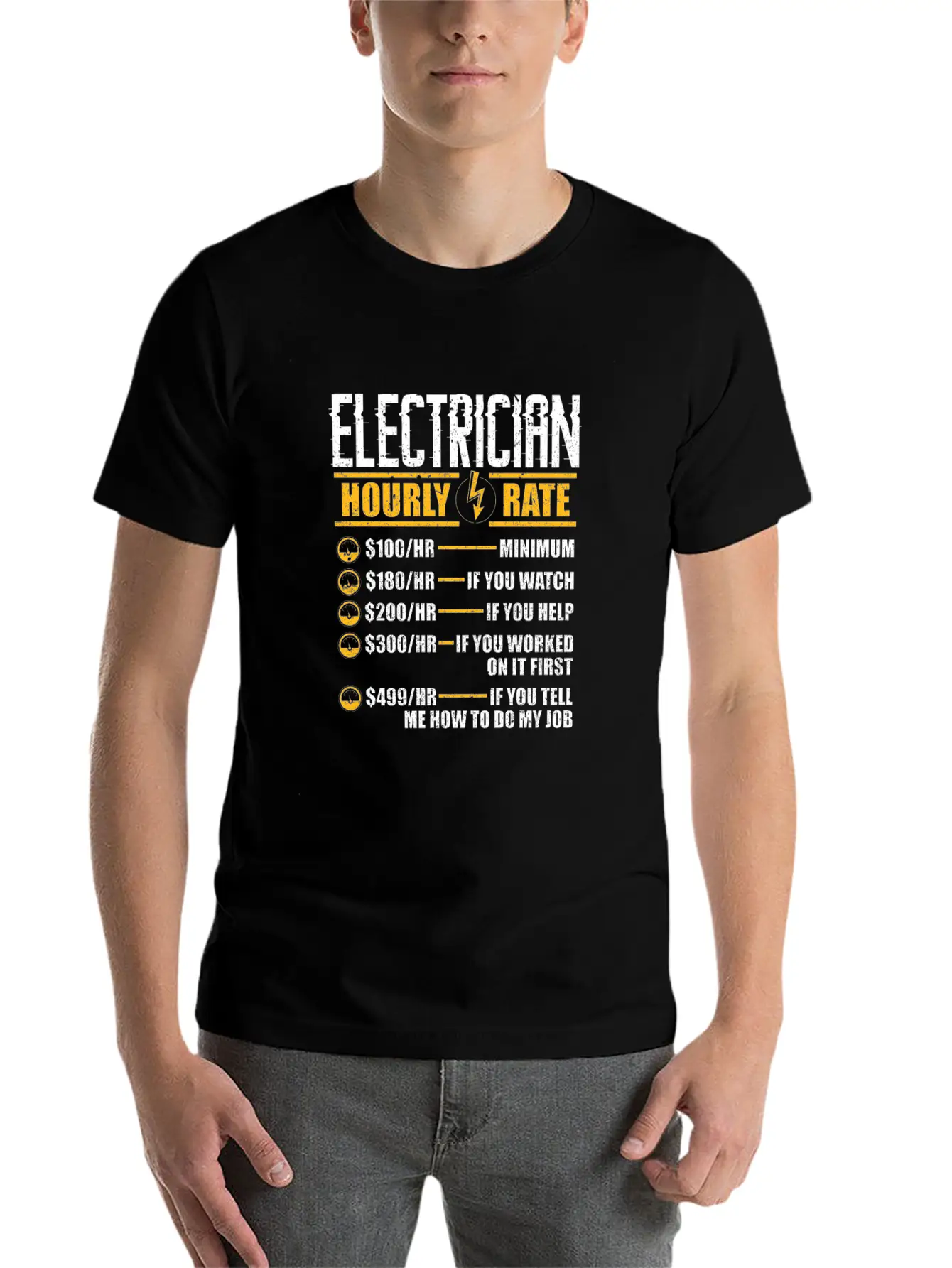 Electrician Hourly Rate Unisex Casual T-Shirt – Clean Design For Daily Comfort