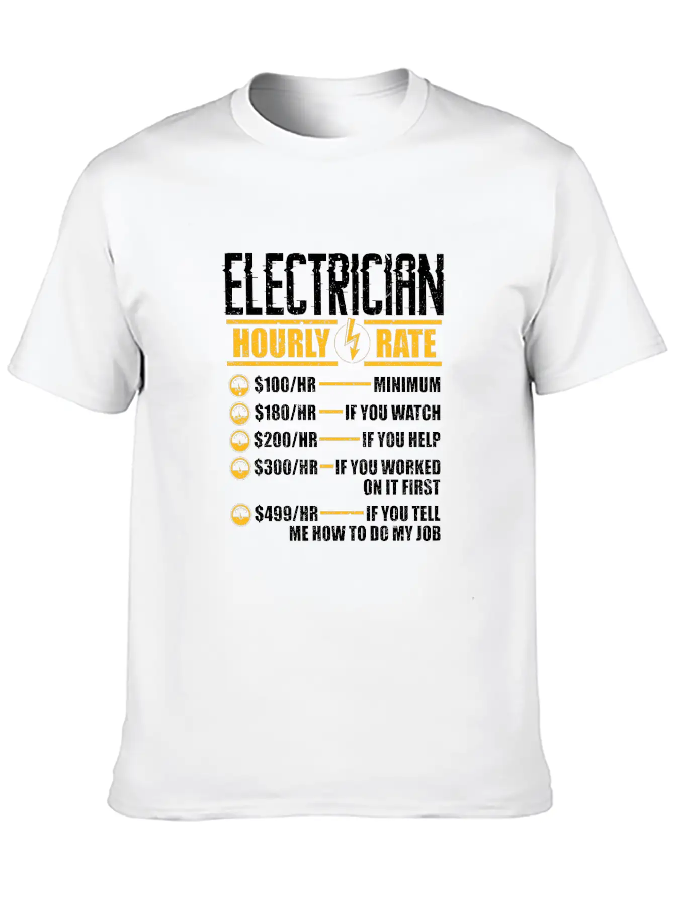 Electrician Hourly Rate Unisex Casual T-Shirt – Clean Design For Daily Comfort