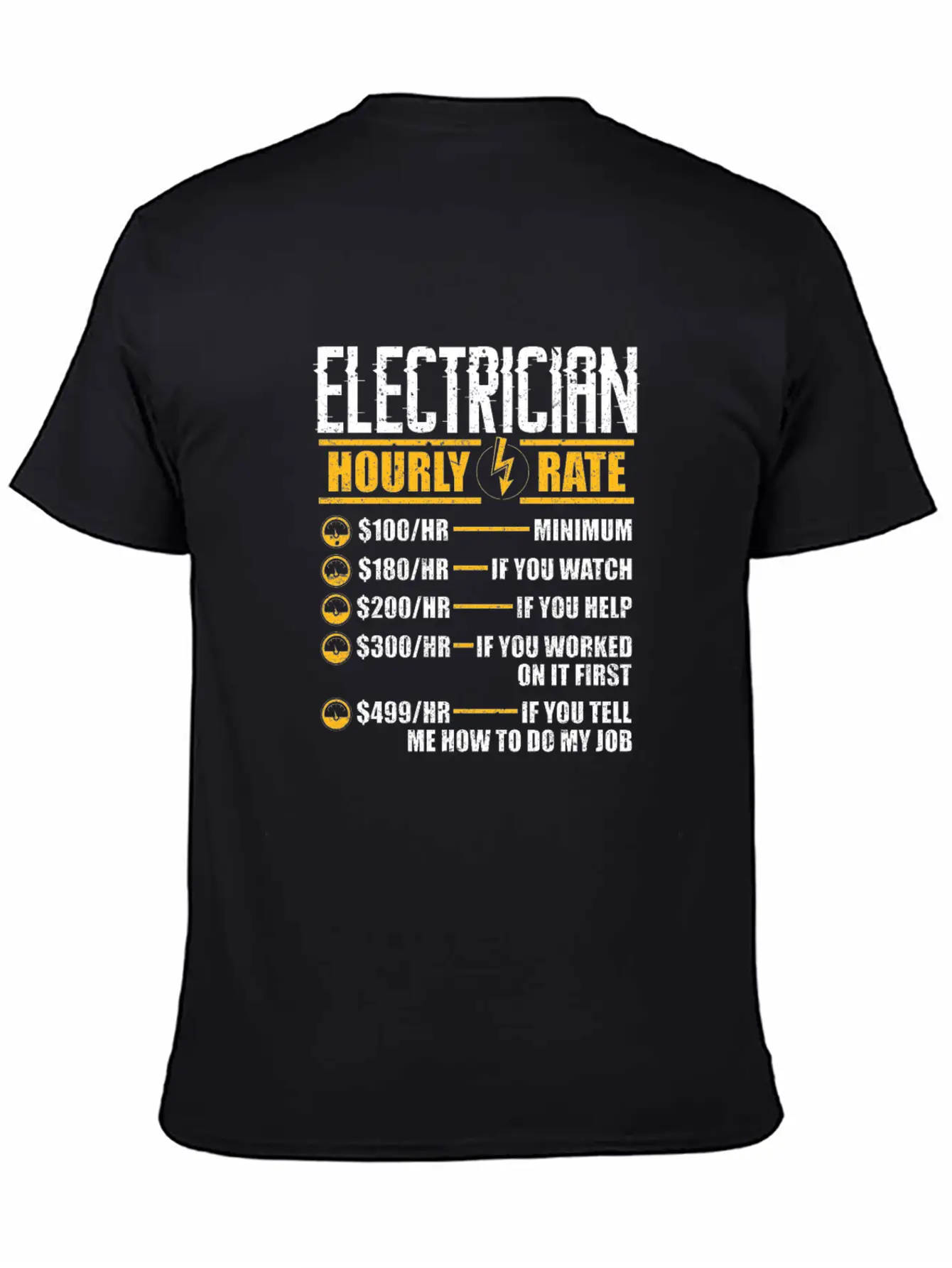 Electrician Hourly Rate Unisex Casual T-Shirt – Clean Design For Daily Comfort