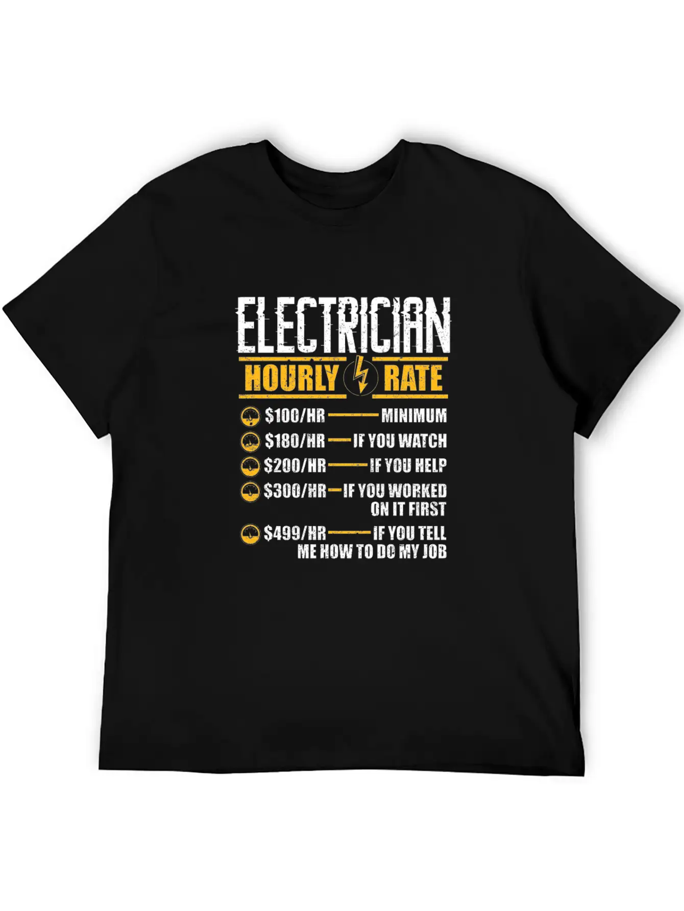 Electrician Hourly Rate Unisex Casual T-Shirt – Clean Design For Daily Comfort