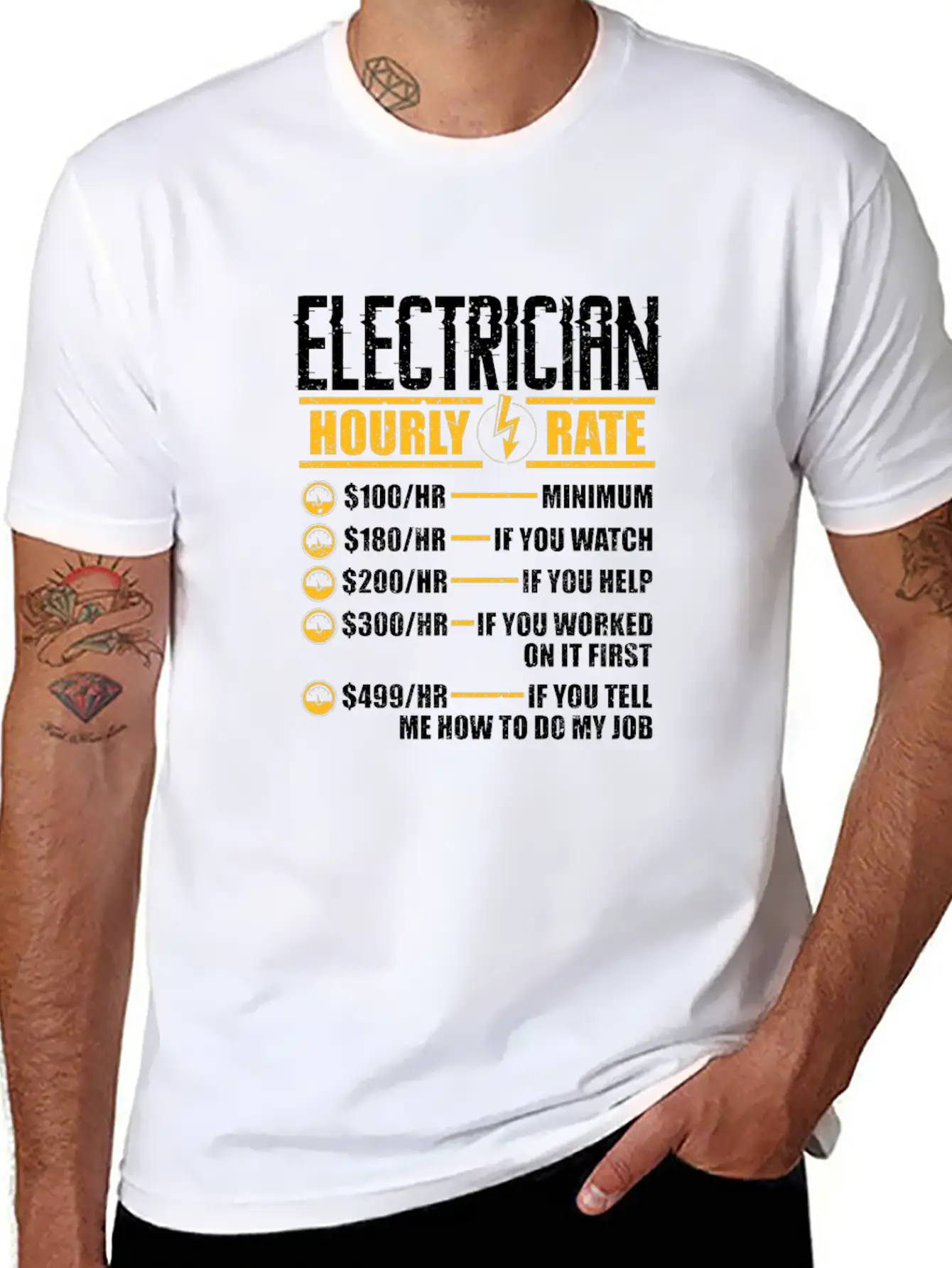 Electrician Hourly Rate Unisex Casual T-Shirt – Clean Design For Daily Comfort