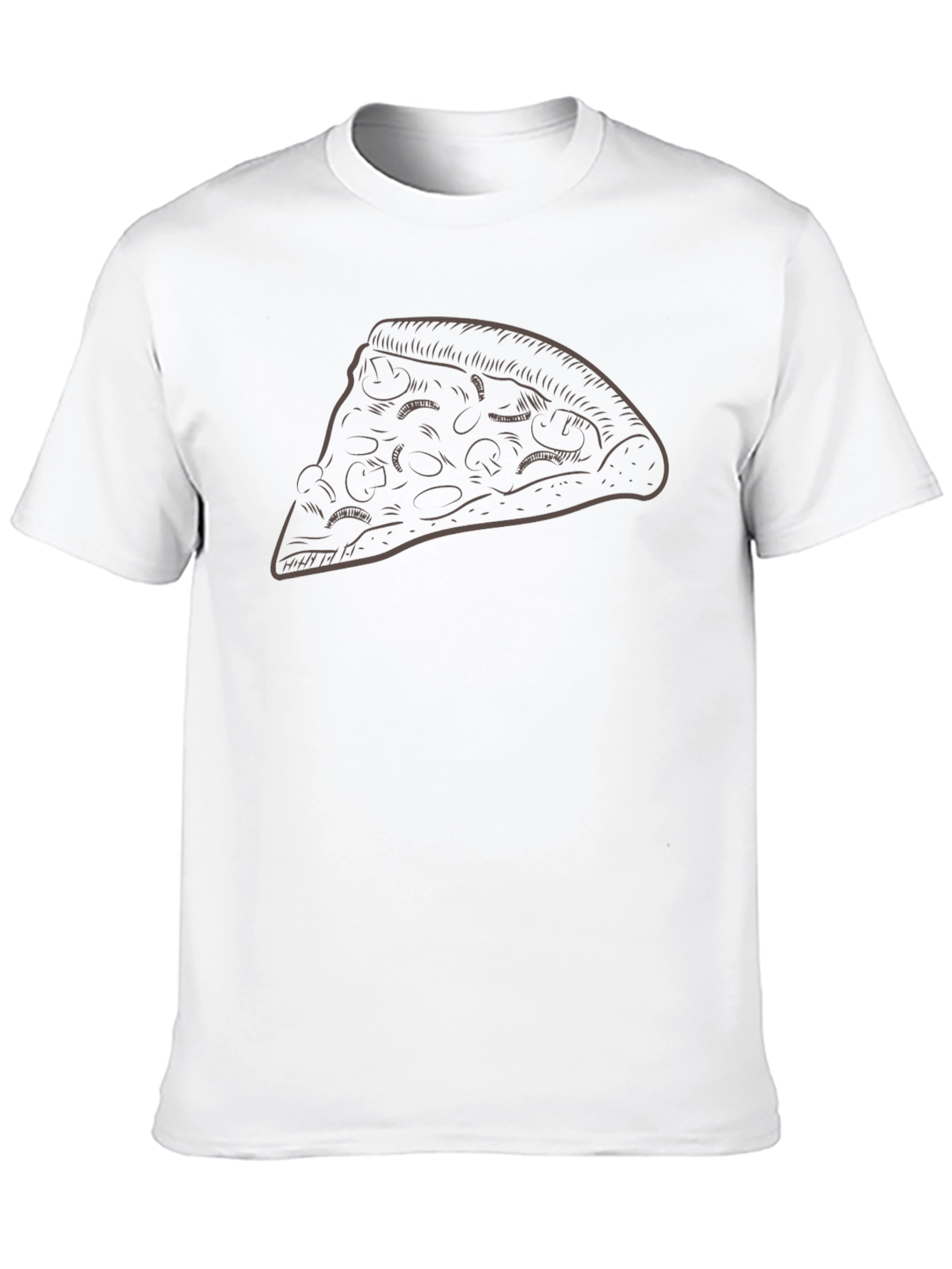 Pizza Slice Graphic Tee - Casual Black T-Shirt