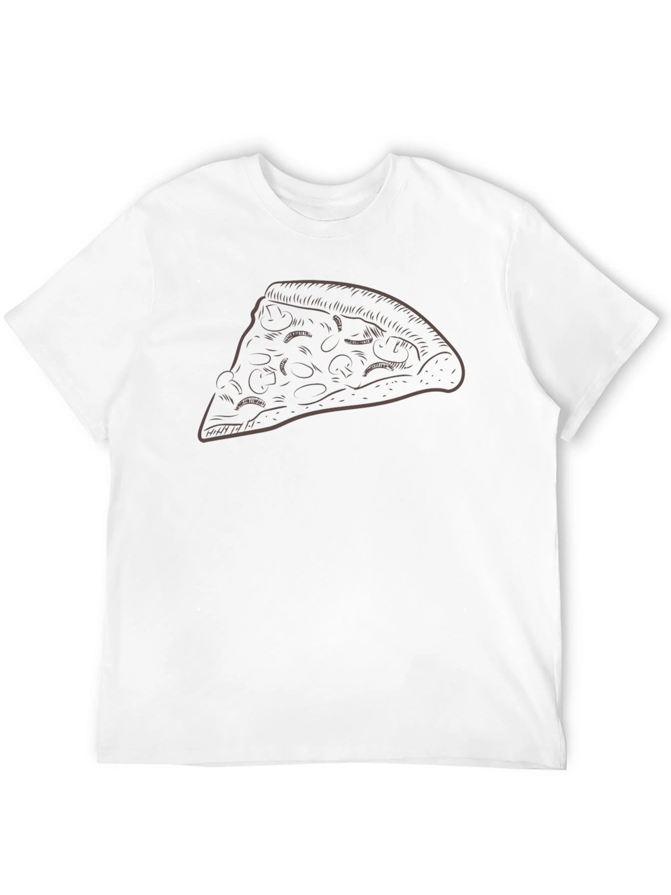 Pizza Slice Graphic Tee - Casual Black T-Shirt