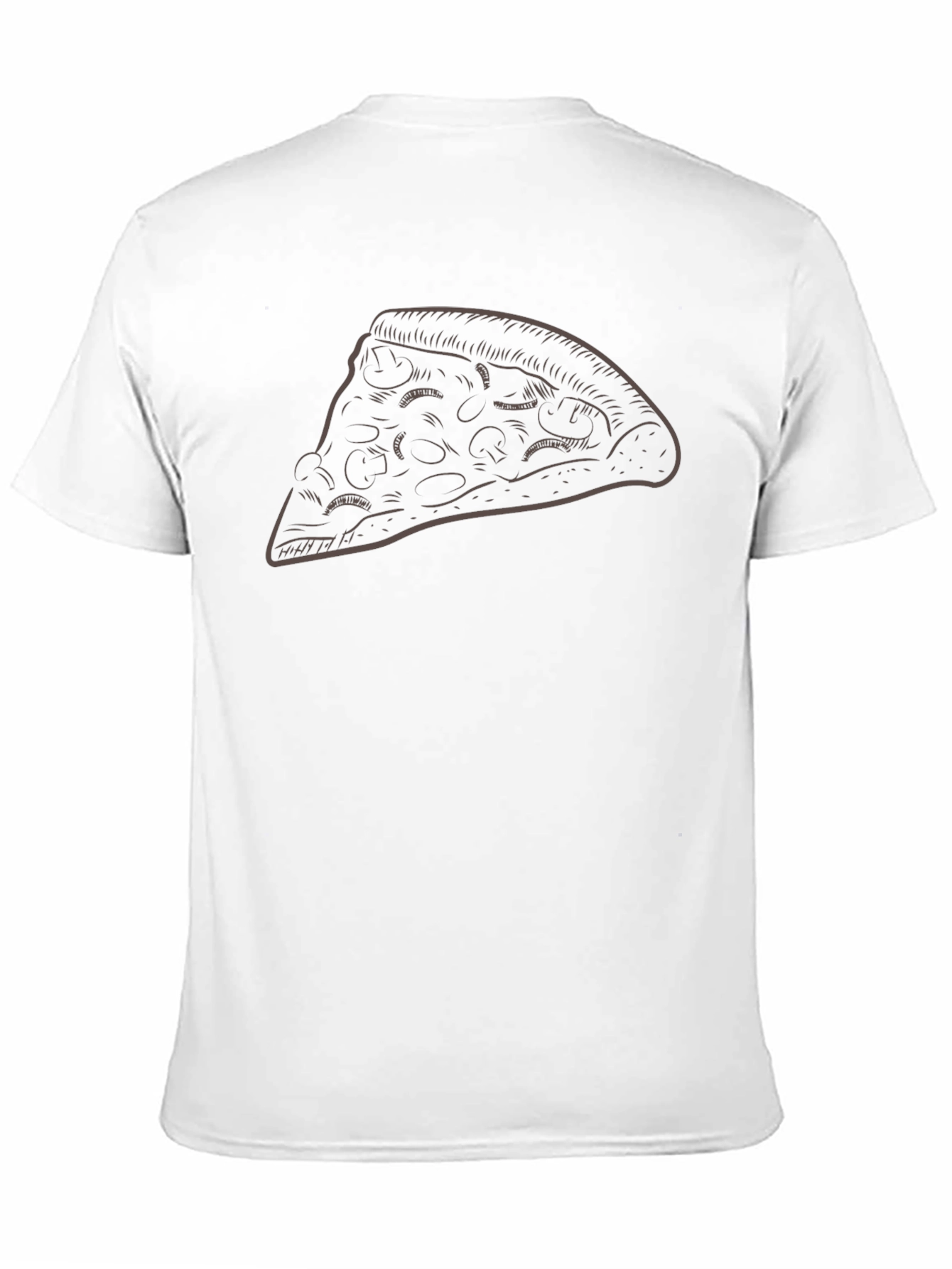 Pizza Slice Graphic Tee - Casual Black T-Shirt