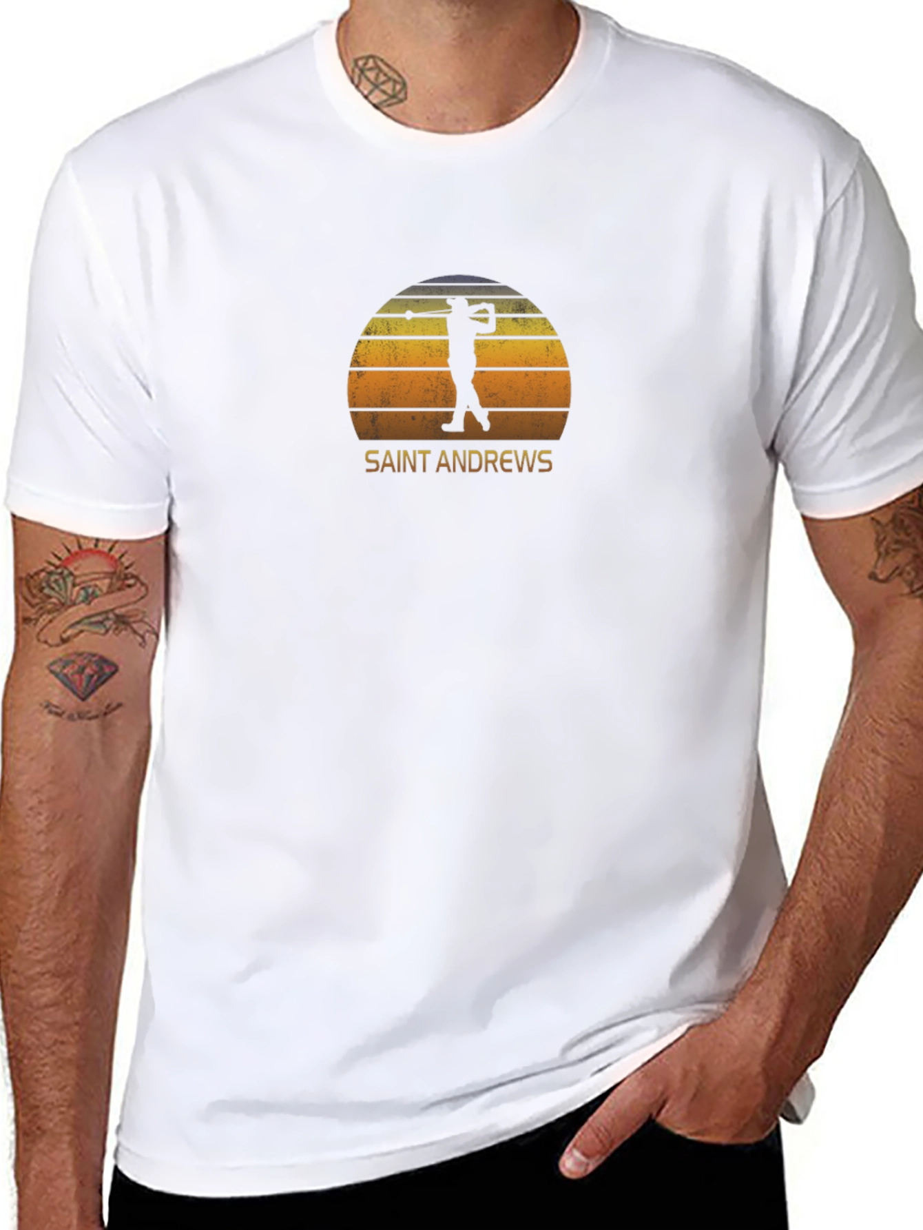 Saint Andrews Golfer Retro Graphic Tee