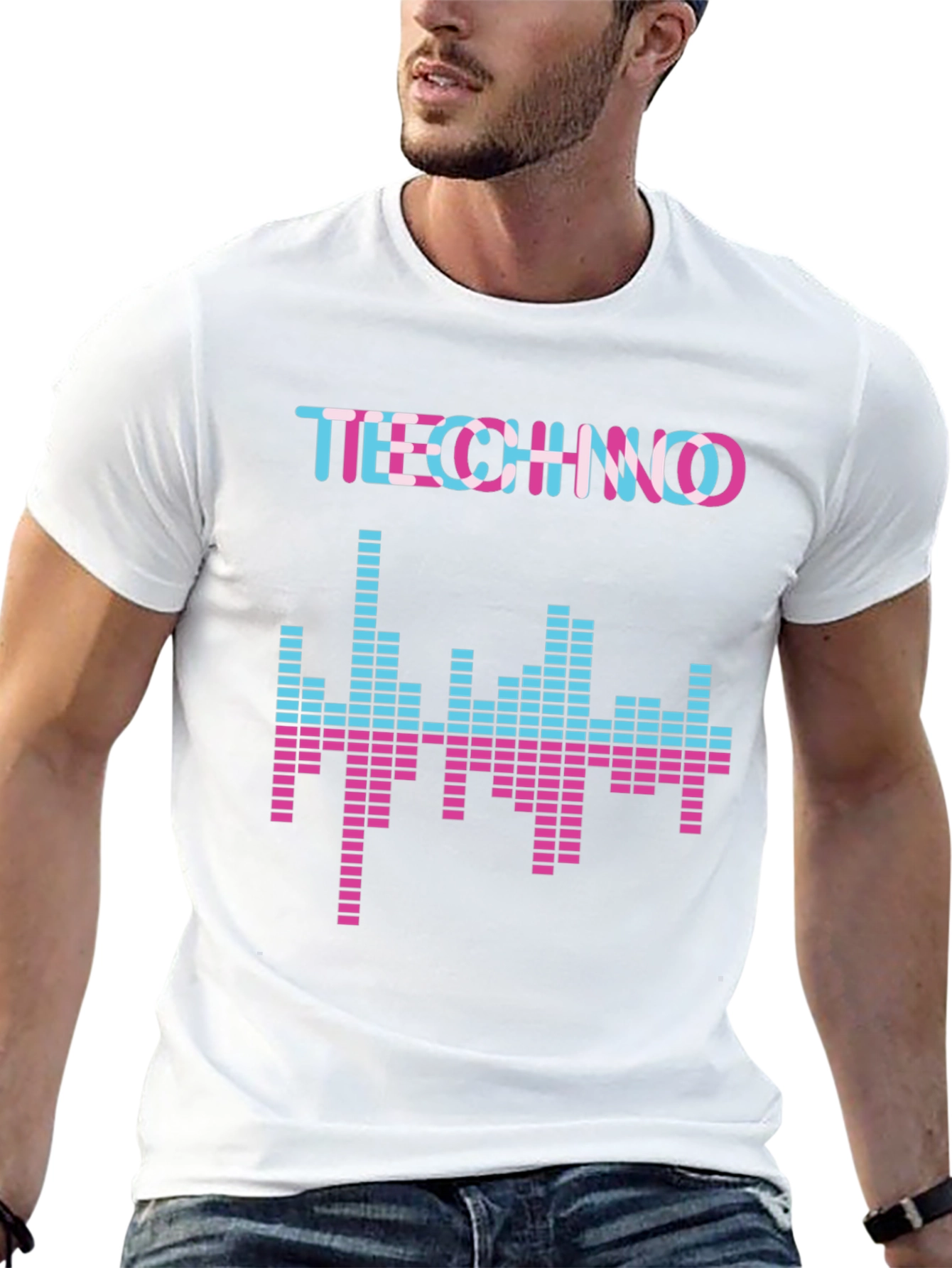 Techno Music Equalizer Graphic T-Shirt