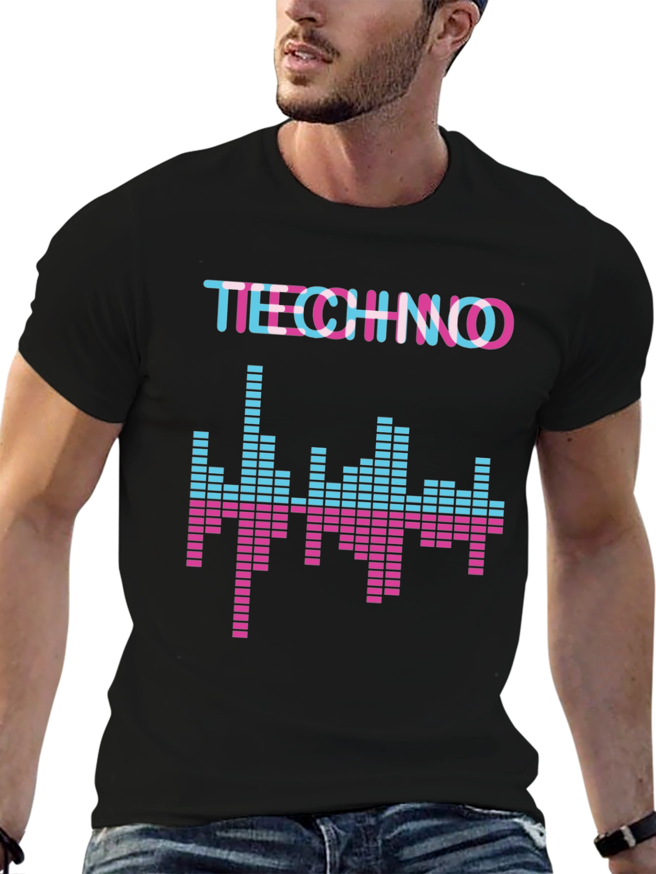 Techno Music Equalizer Graphic T-Shirt