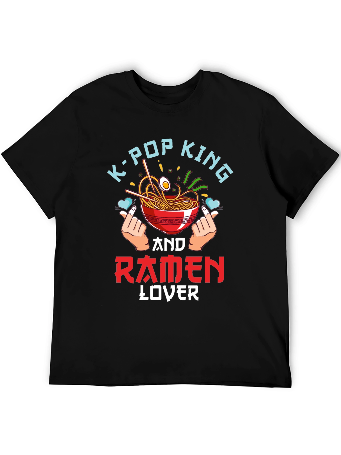 K-Pop King Ramen Lover Black T-Shirt