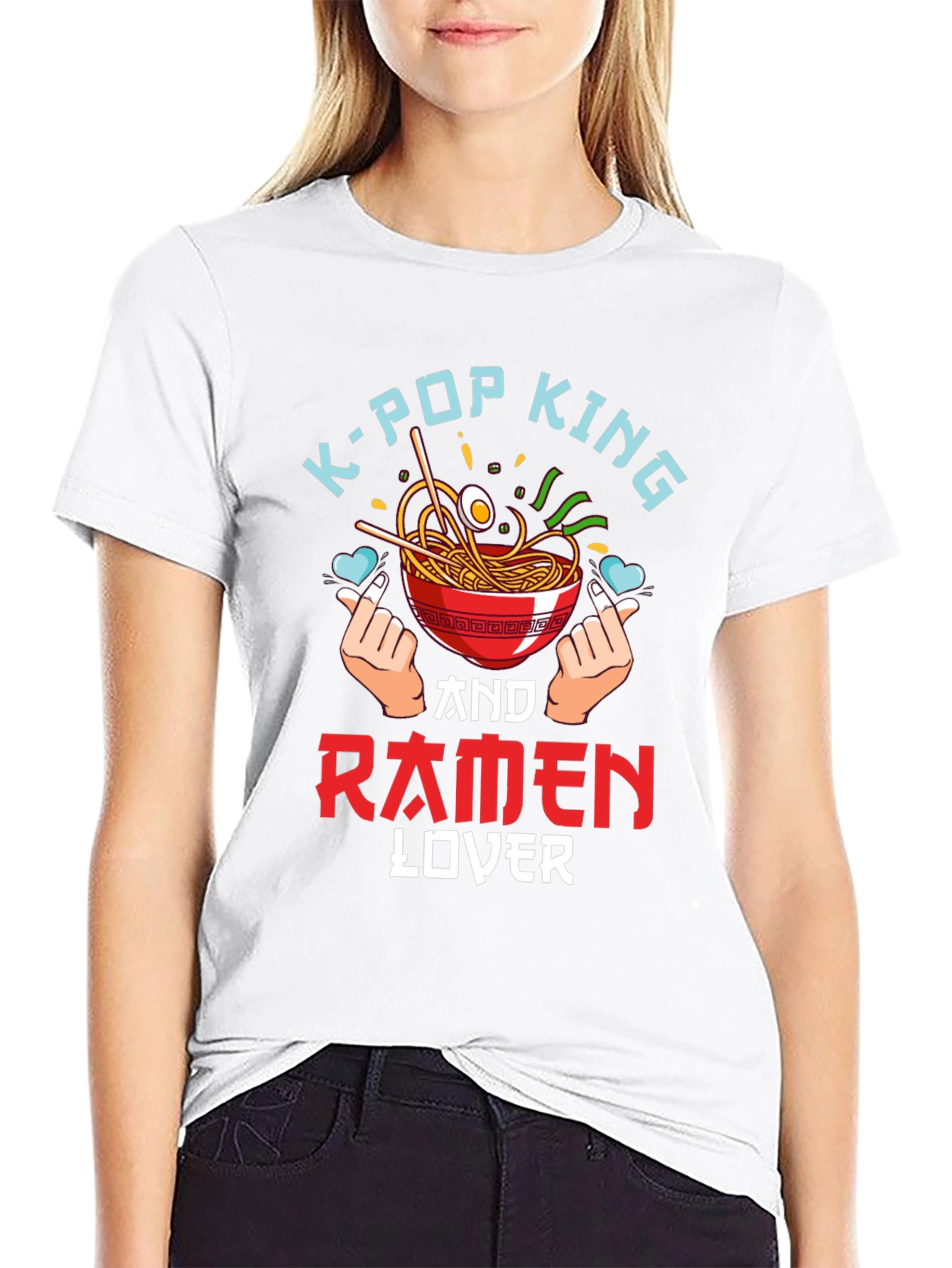 K-Pop King Ramen Lover Black T-Shirt