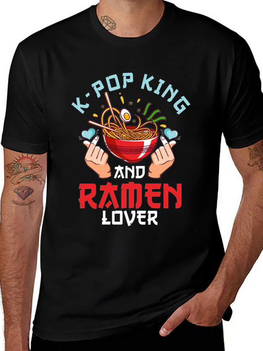 K-Pop King Ramen Lover Black T-Shirt