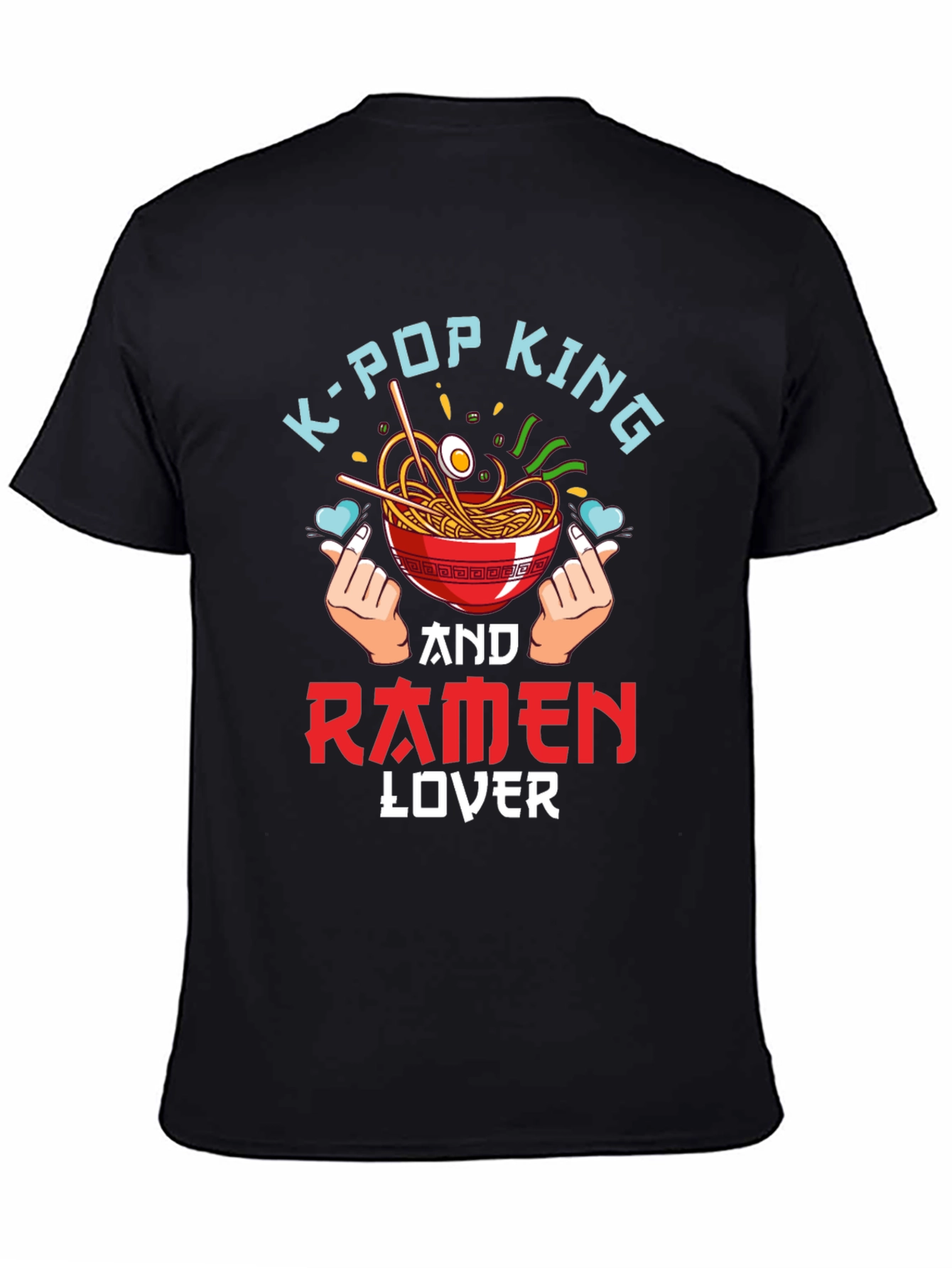 K-Pop King Ramen Lover Black T-Shirt