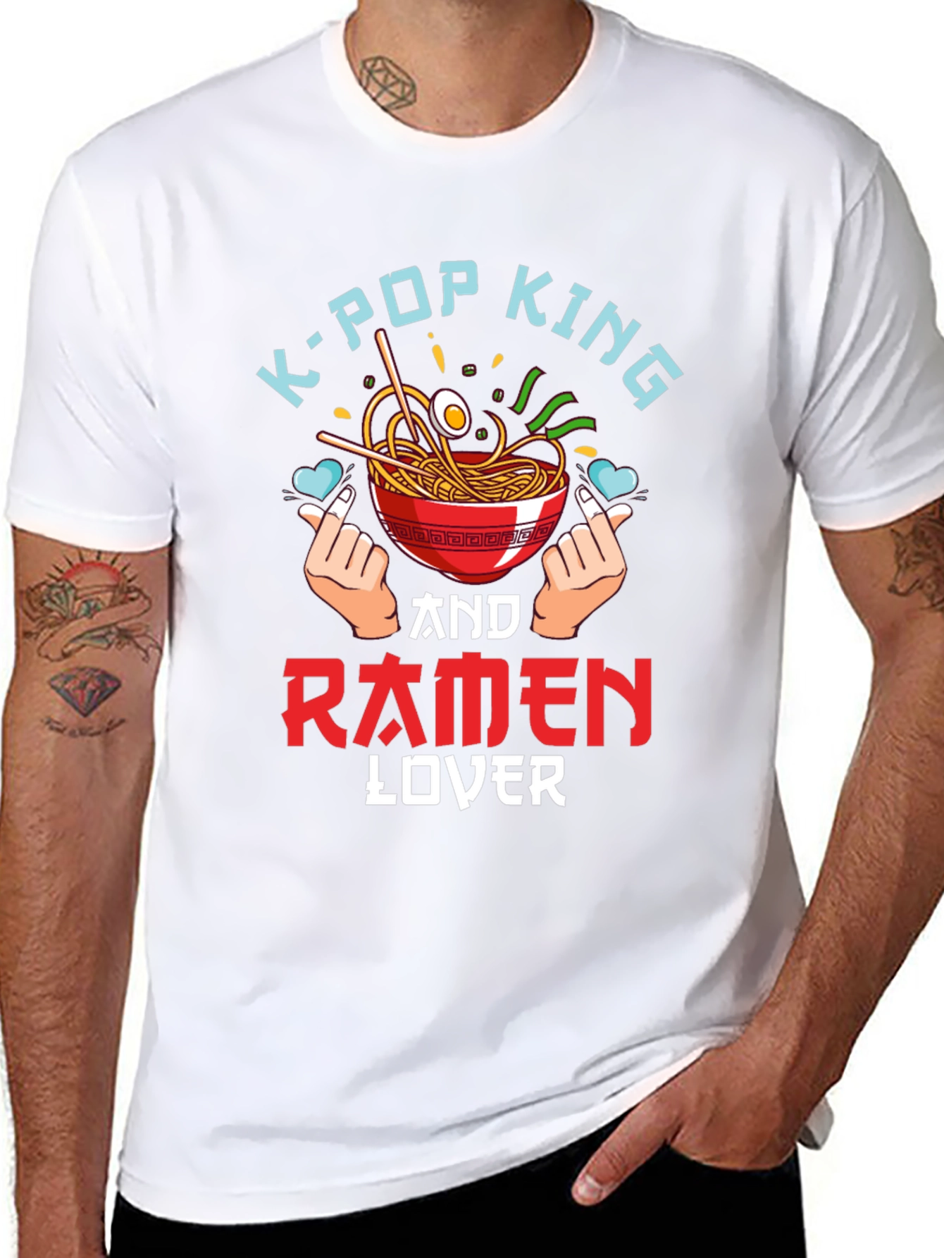 K-Pop King Ramen Lover Black T-Shirt