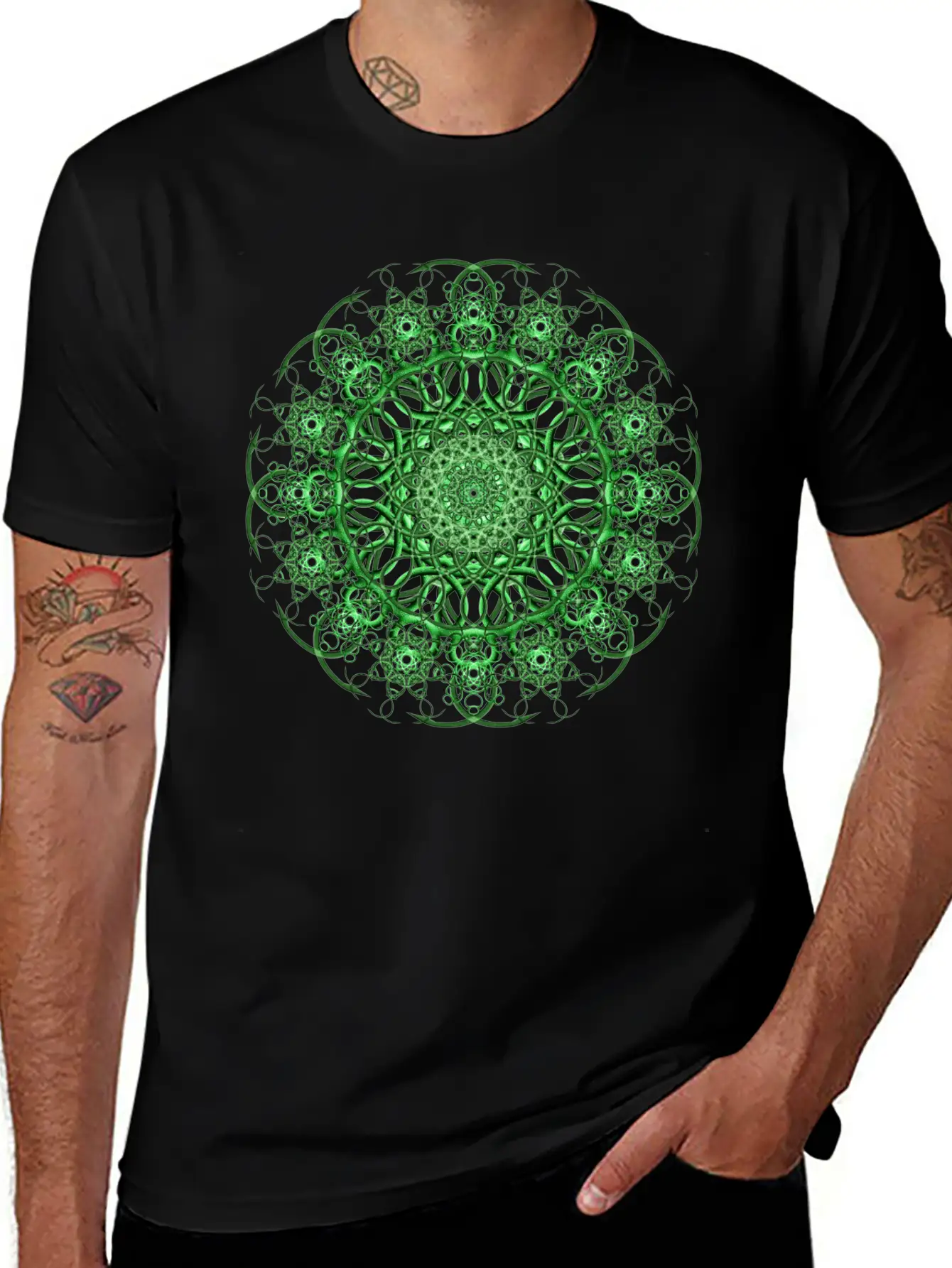 Emerald Eye Mandala Unisex Casual T-Shirt – Clean Design For Daily Comfort