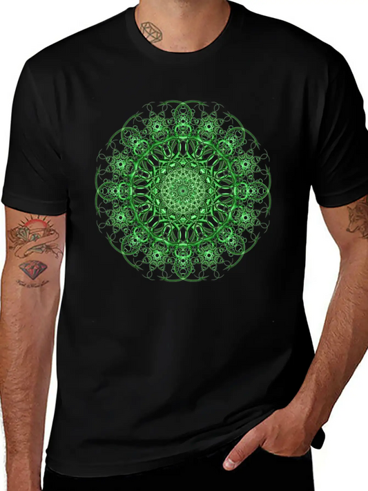 Emerald Eye Mandala Unisex Casual T-Shirt – Clean Design For Daily Comfort