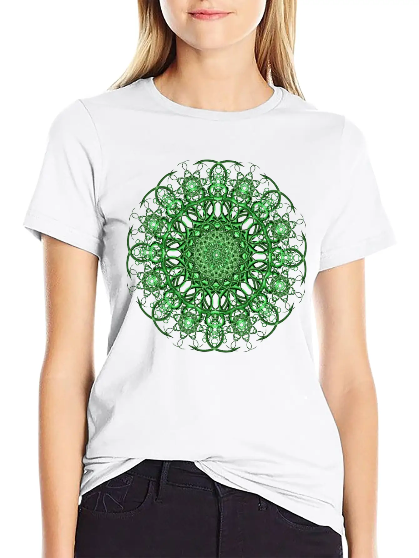 Emerald Eye Mandala Unisex Casual T-Shirt – Clean Design For Daily Comfort