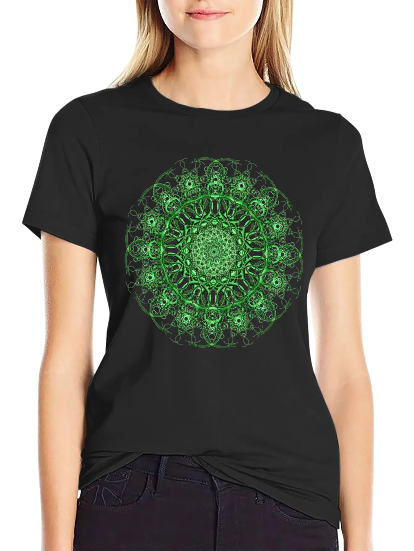 Emerald Eye Mandala Unisex Casual T-Shirt – Clean Design For Daily Comfort