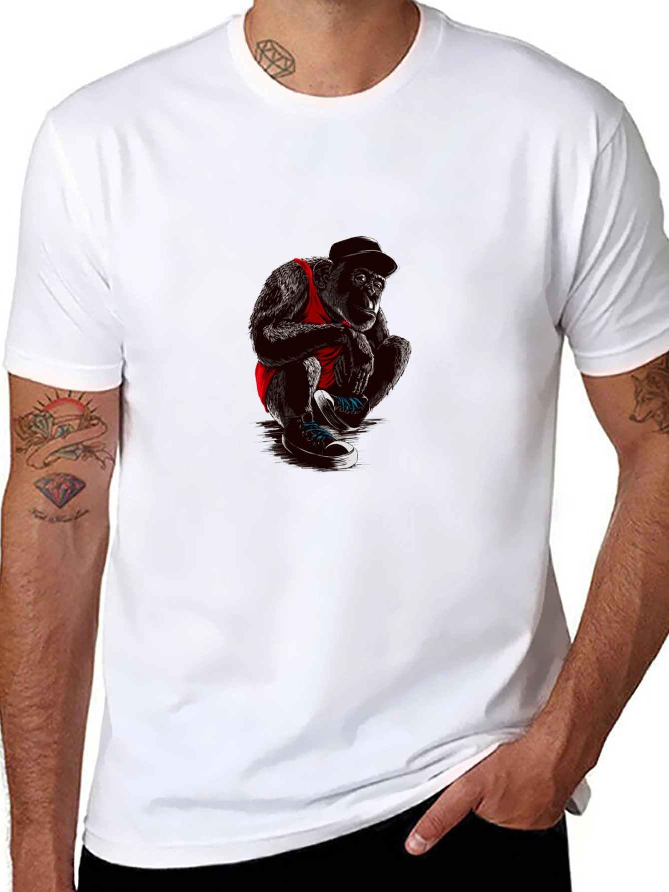 Cool Ape Graphic T-Shirt - Black