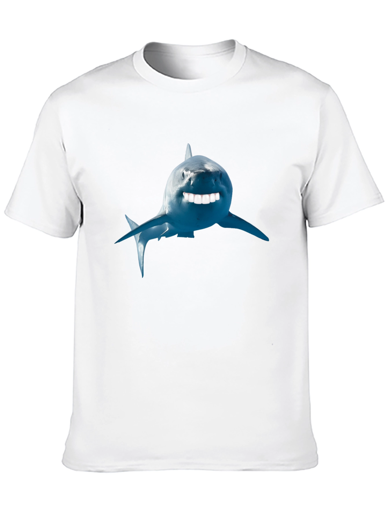 Funny Shark Graphic Tee - Black Cotton T-Shirt