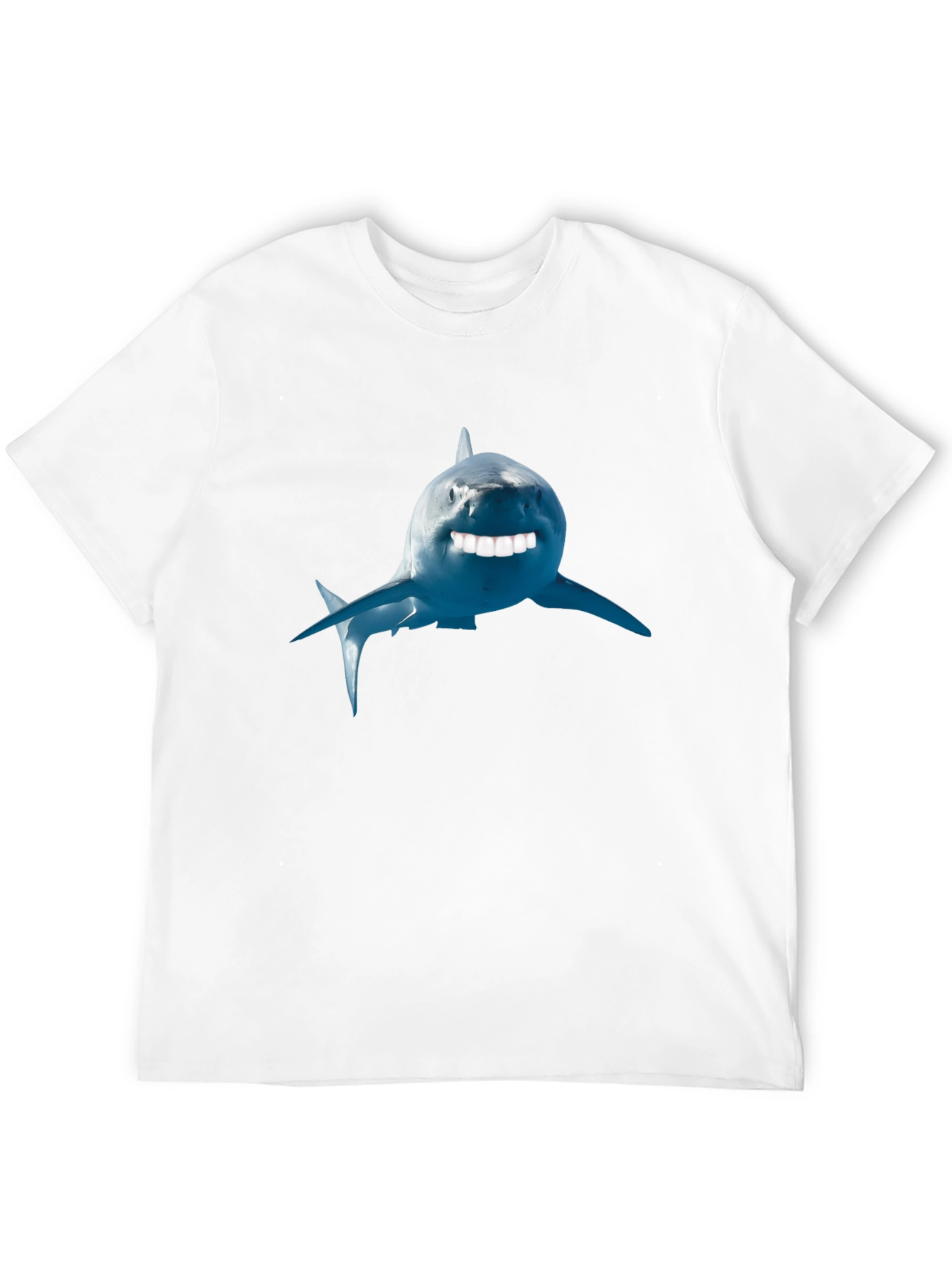 Funny Shark Graphic Tee - Black Cotton T-Shirt