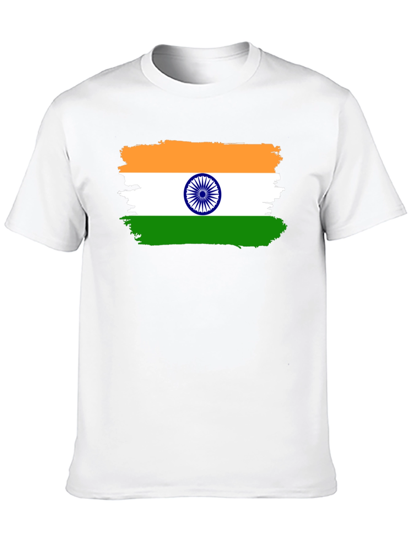 India Flag T-Shirt - Black Cotton Tee