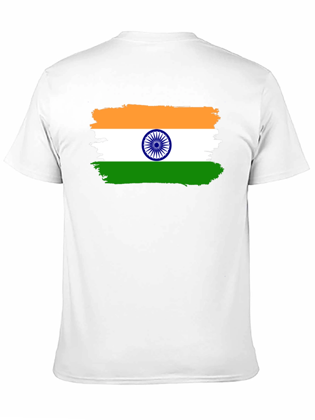 India Flag T-Shirt - Black Cotton Tee