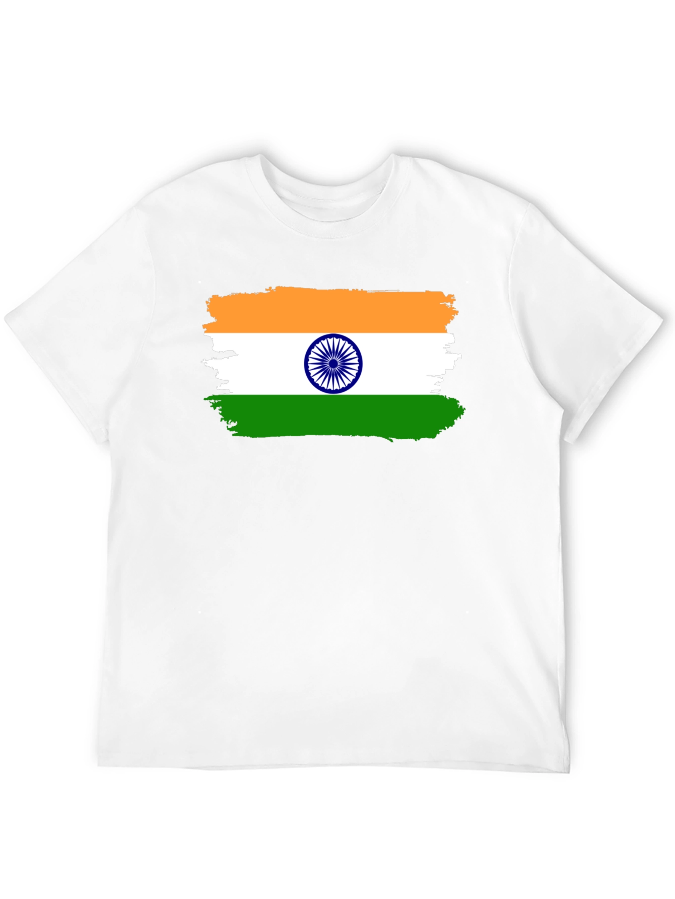 India Flag T-Shirt - Black Cotton Tee