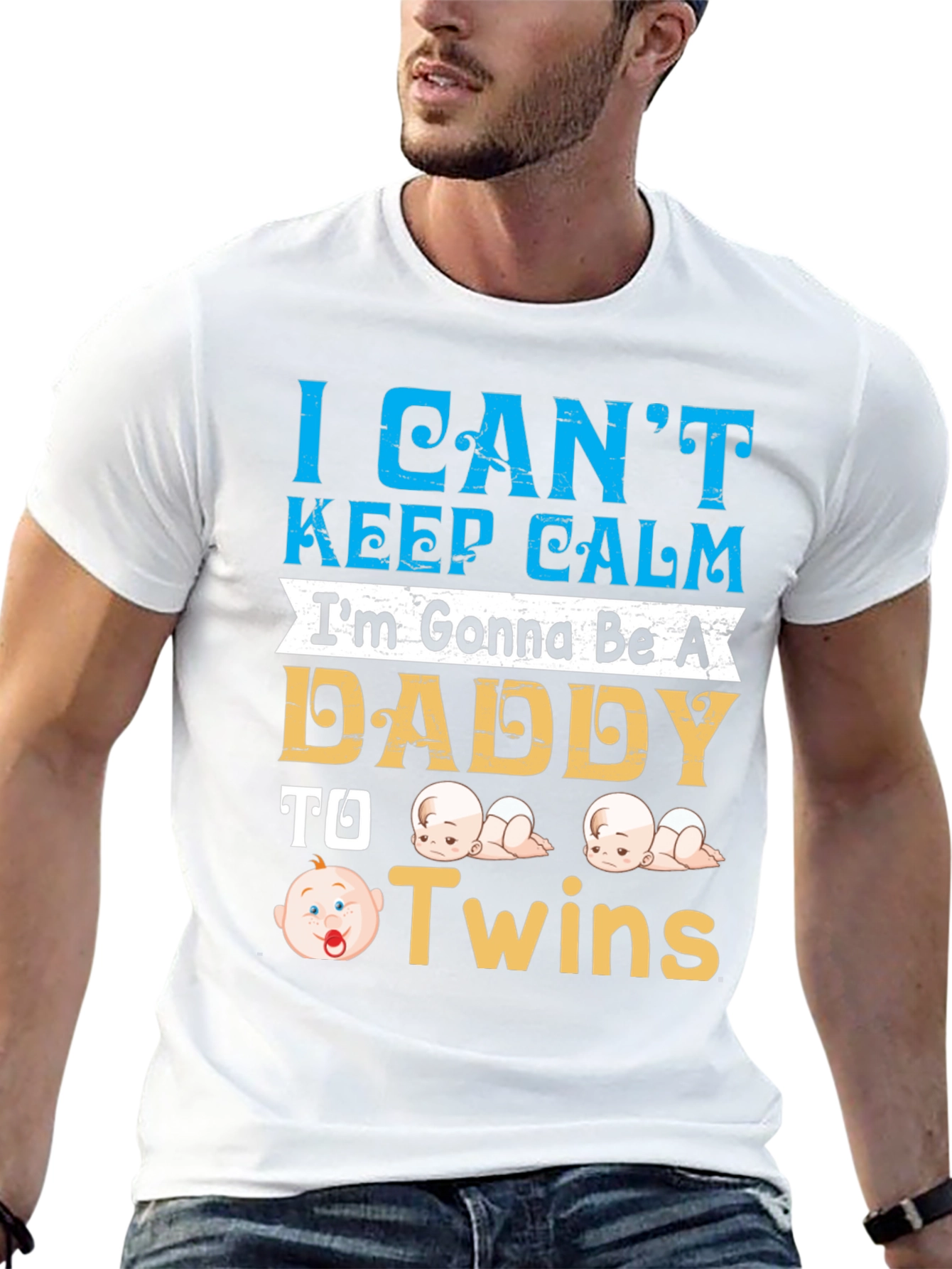 I Cant Keep Calm Daddy to Twins T-Shirt