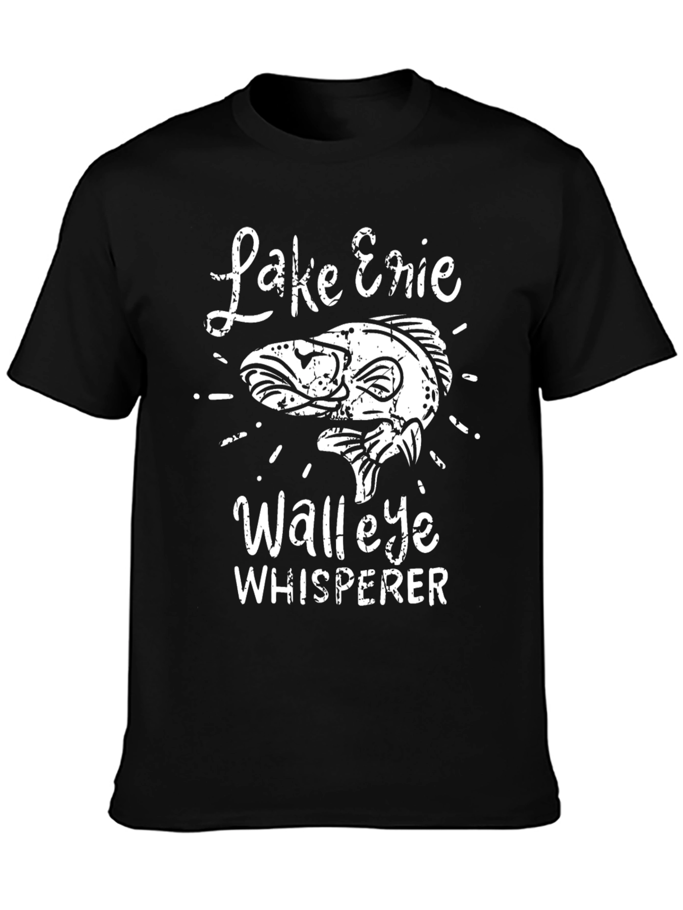 Lake Erie Walleye Whisperer Black T-Shirt