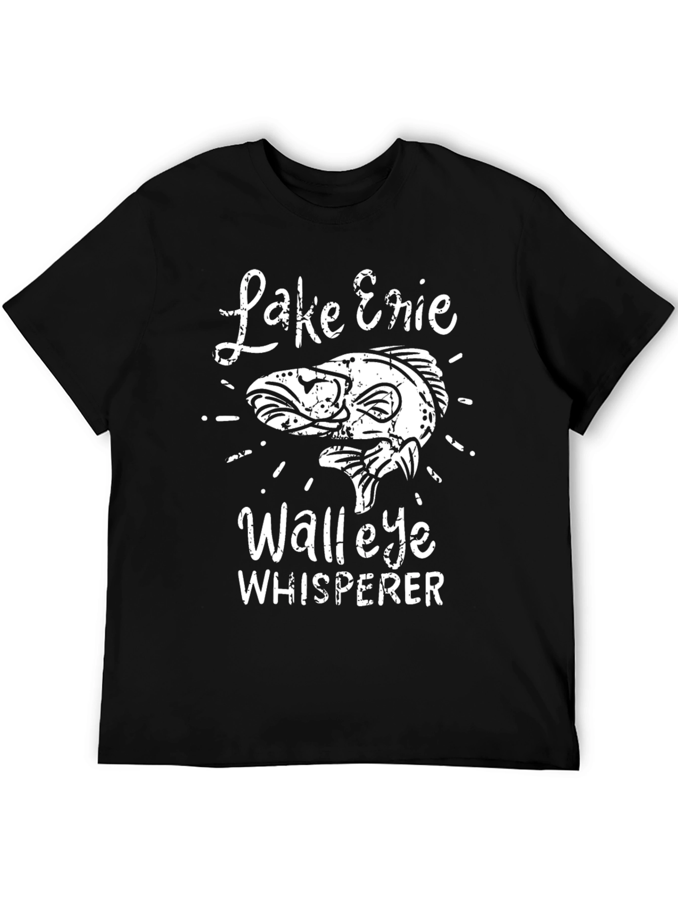 Lake Erie Walleye Whisperer Black T-Shirt